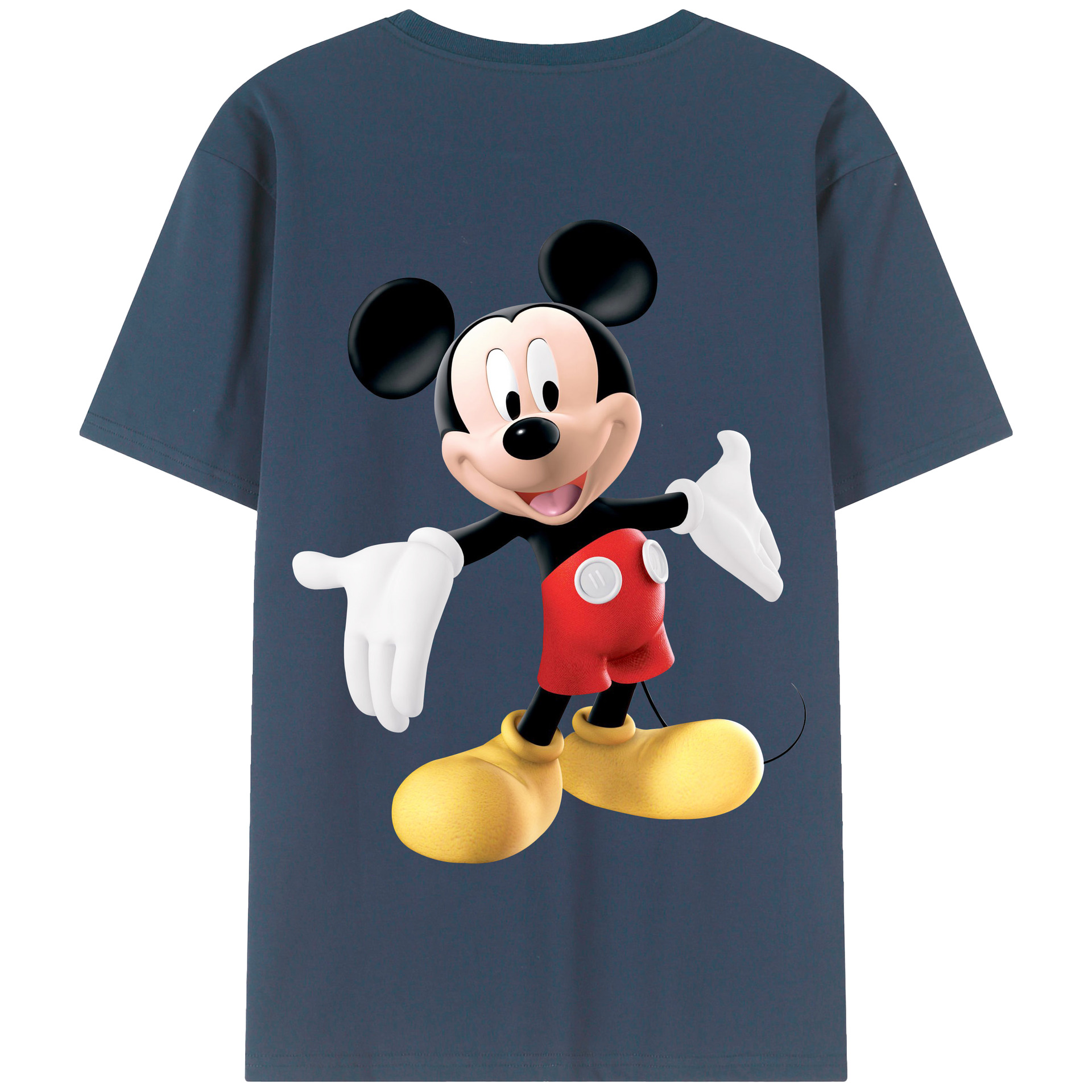 （画像用） ミッキーマウス Mickey Mouse 綿100％半袖Tシャツ（背面プリント）