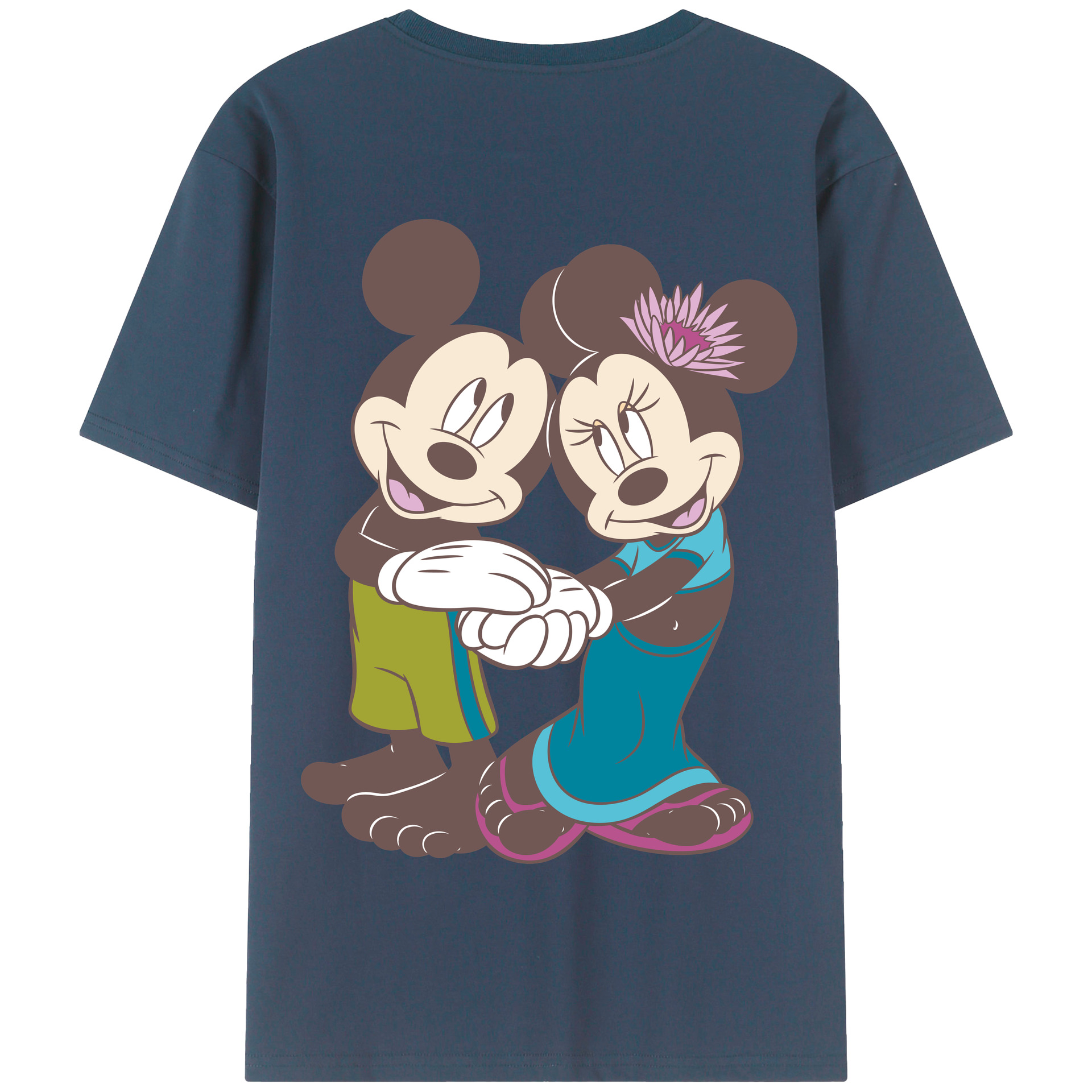 （画像用） ミッキーマウス Mickey Mouse 綿100％半袖Tシャツ（背面プリント）