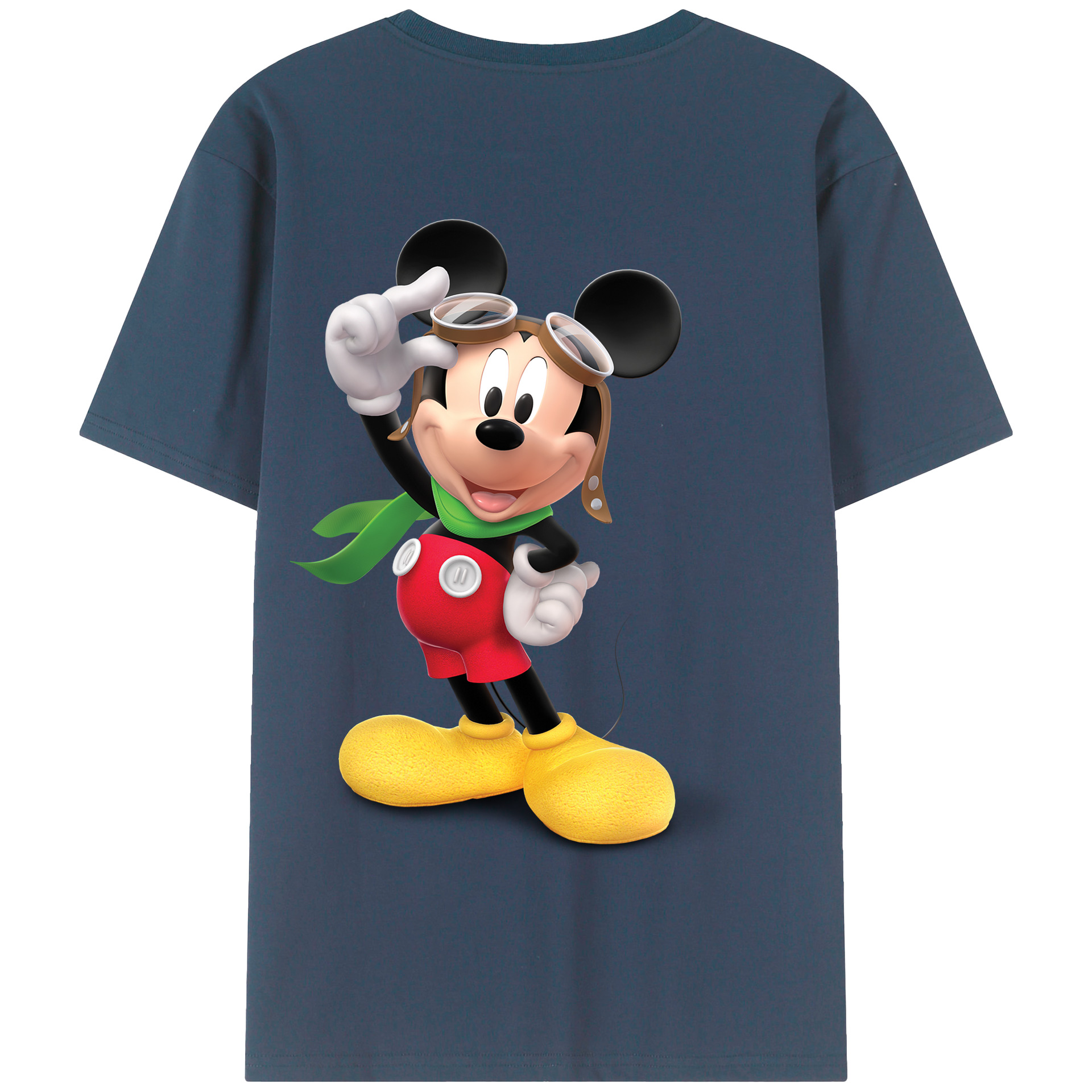 （画像用） ミッキーマウス Mickey Mouse 綿100％半袖Tシャツ（背面プリント）