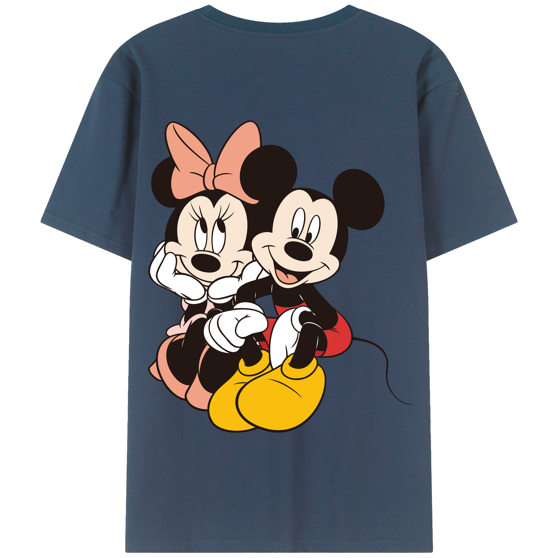 （画像用） ミッキーマウス Mickey Mouse 綿100％半袖Tシャツ（背面プリント）