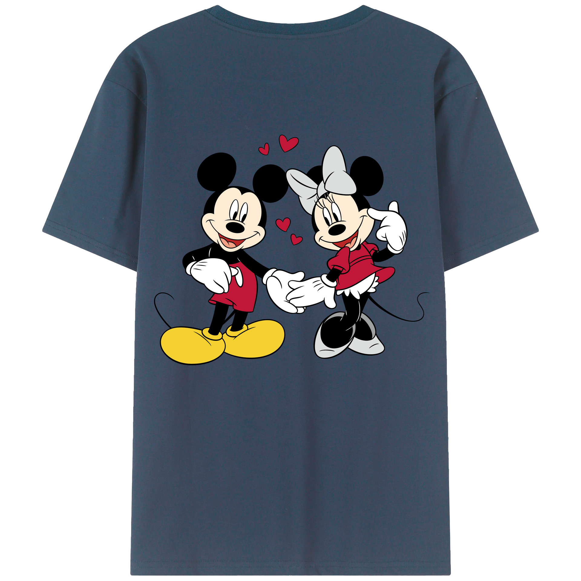 （画像用） ミッキーマウス Mickey Mouse 綿100％半袖Tシャツ（背面プリント）