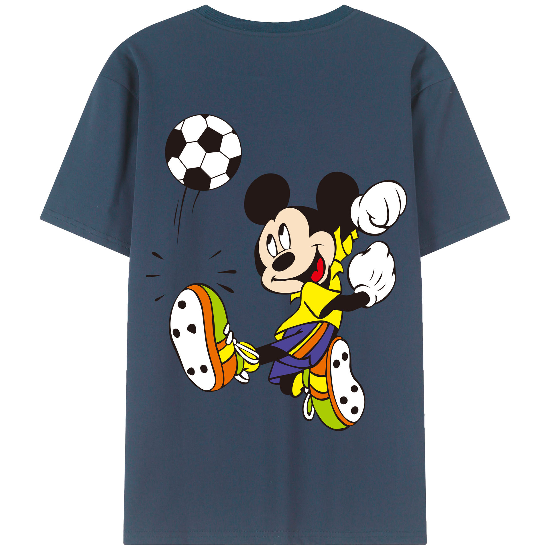 （画像用） ミッキーマウス Mickey Mouse 綿100％半袖Tシャツ（背面プリント）