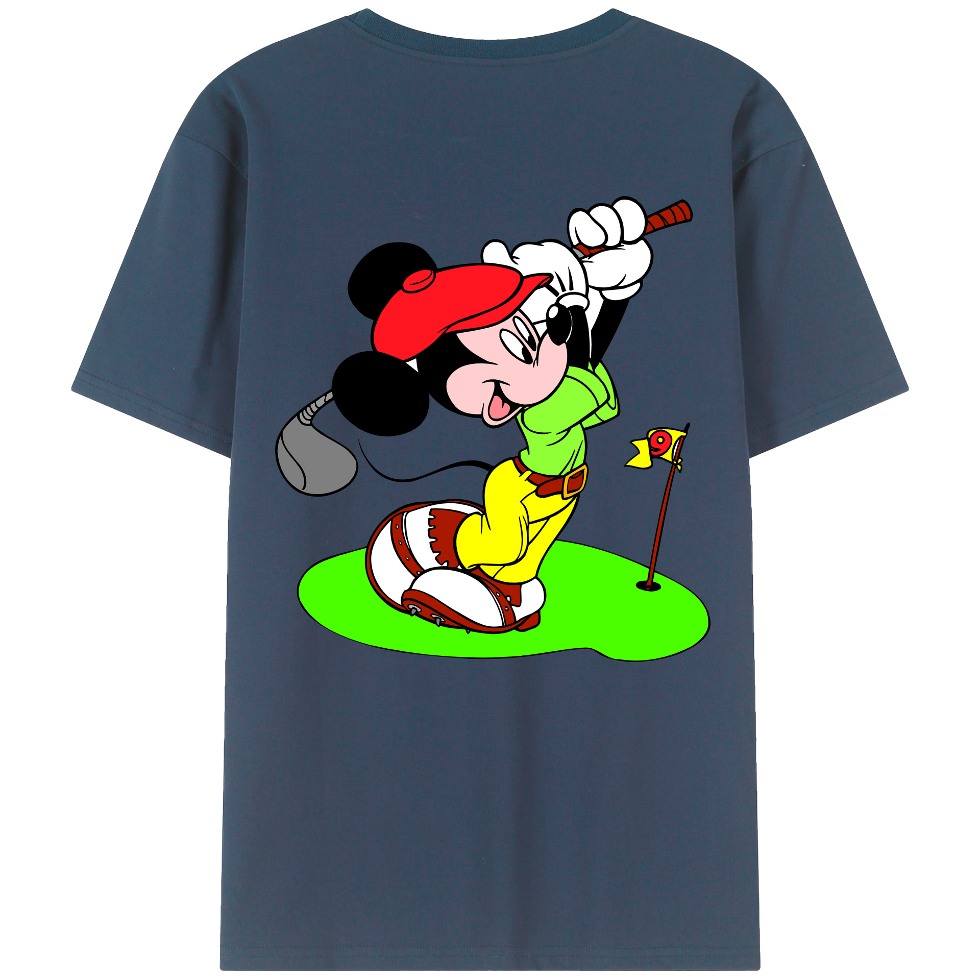 （画像用） ミッキーマウス Mickey Mouse 綿100％半袖Tシャツ（背面プリント）