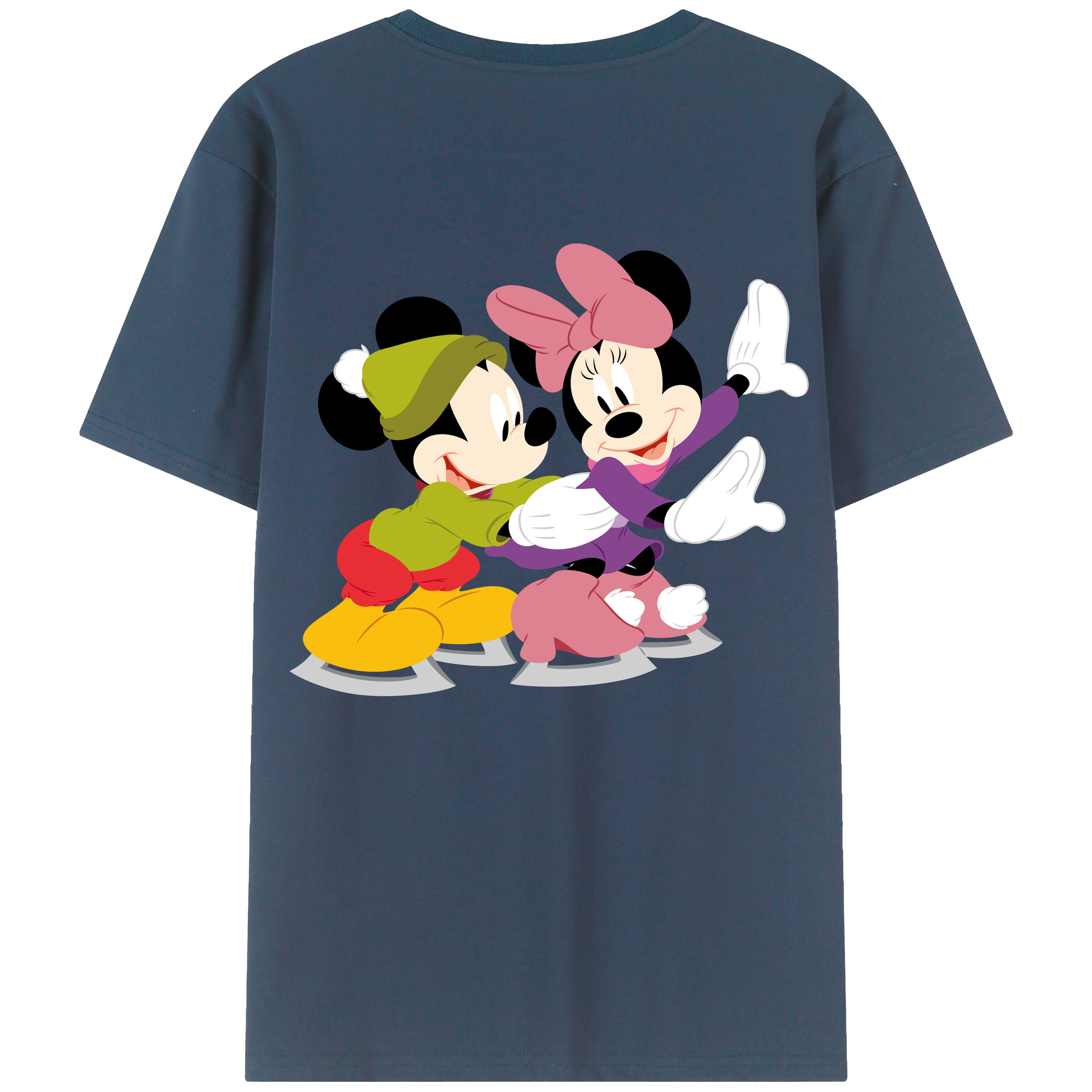 （画像用） ミッキーマウス Mickey Mouse 綿100％半袖Tシャツ（背面プリント）