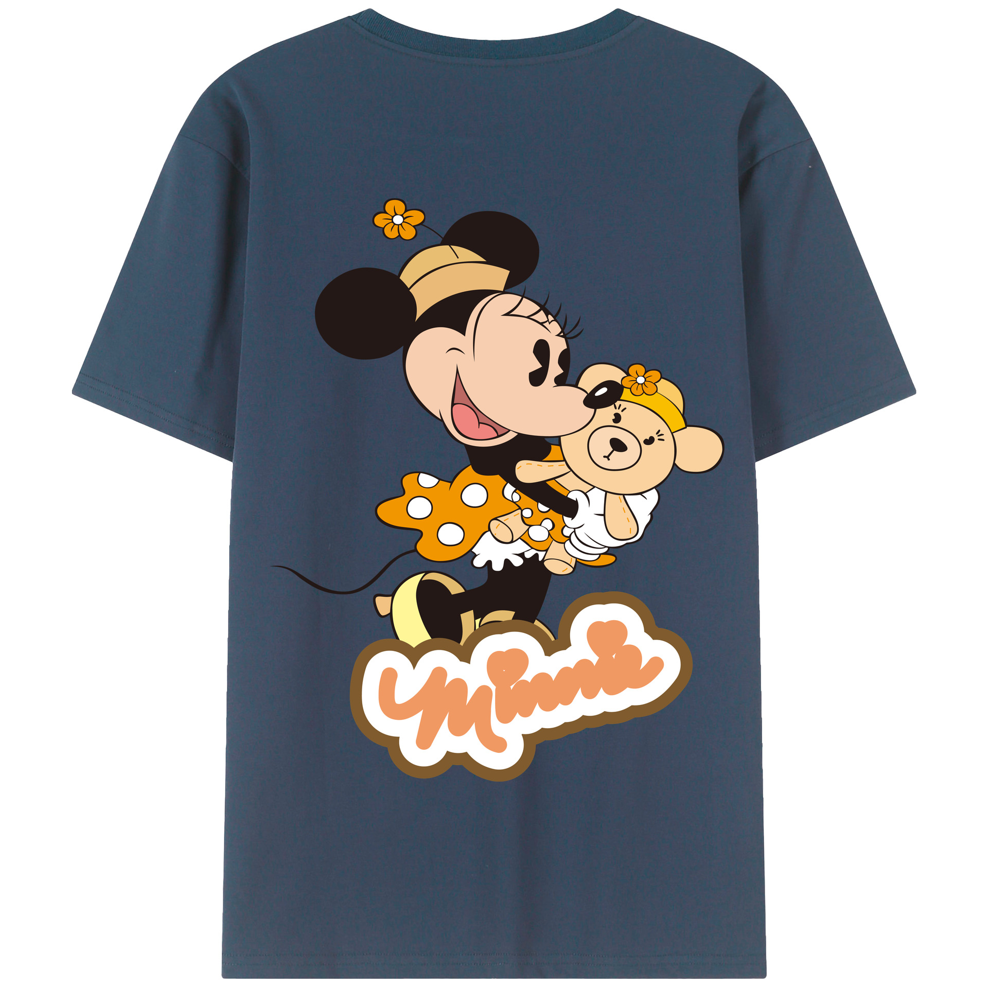 （画像用） ミッキーマウス Mickey Mouse 綿100％半袖Tシャツ（背面プリント）
