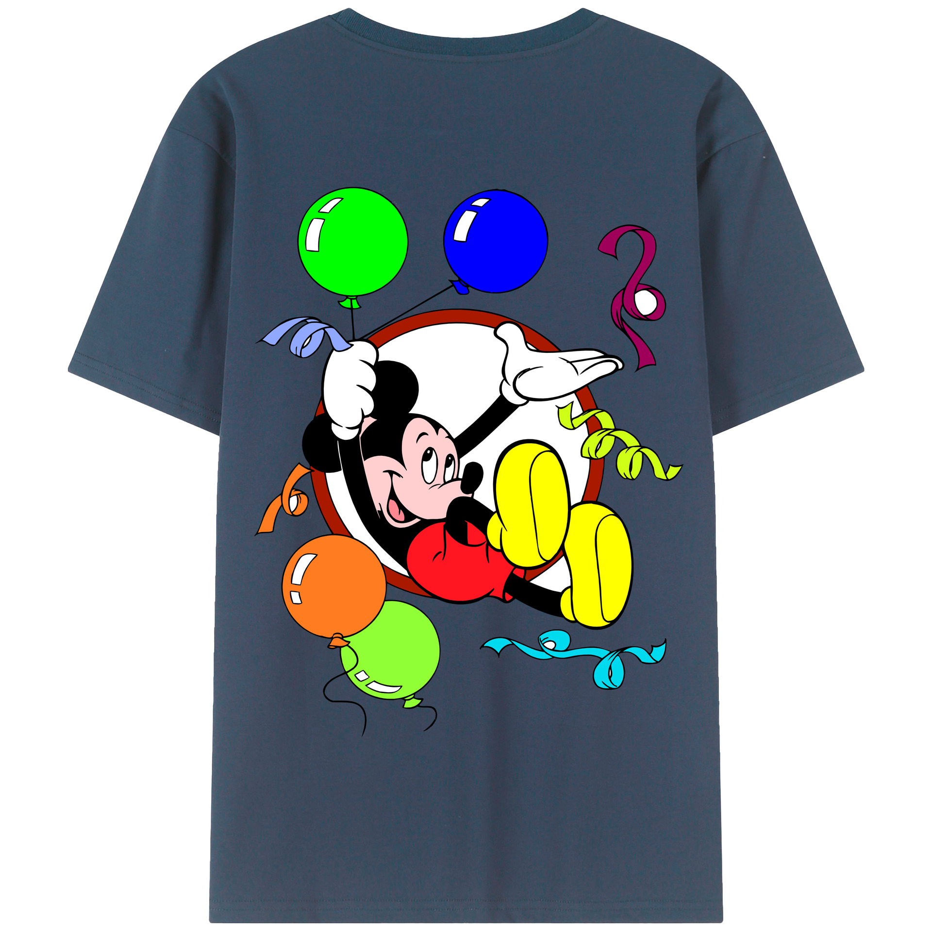 （画像用） ミッキーマウス Mickey Mouse 綿100％半袖Tシャツ（背面プリント）