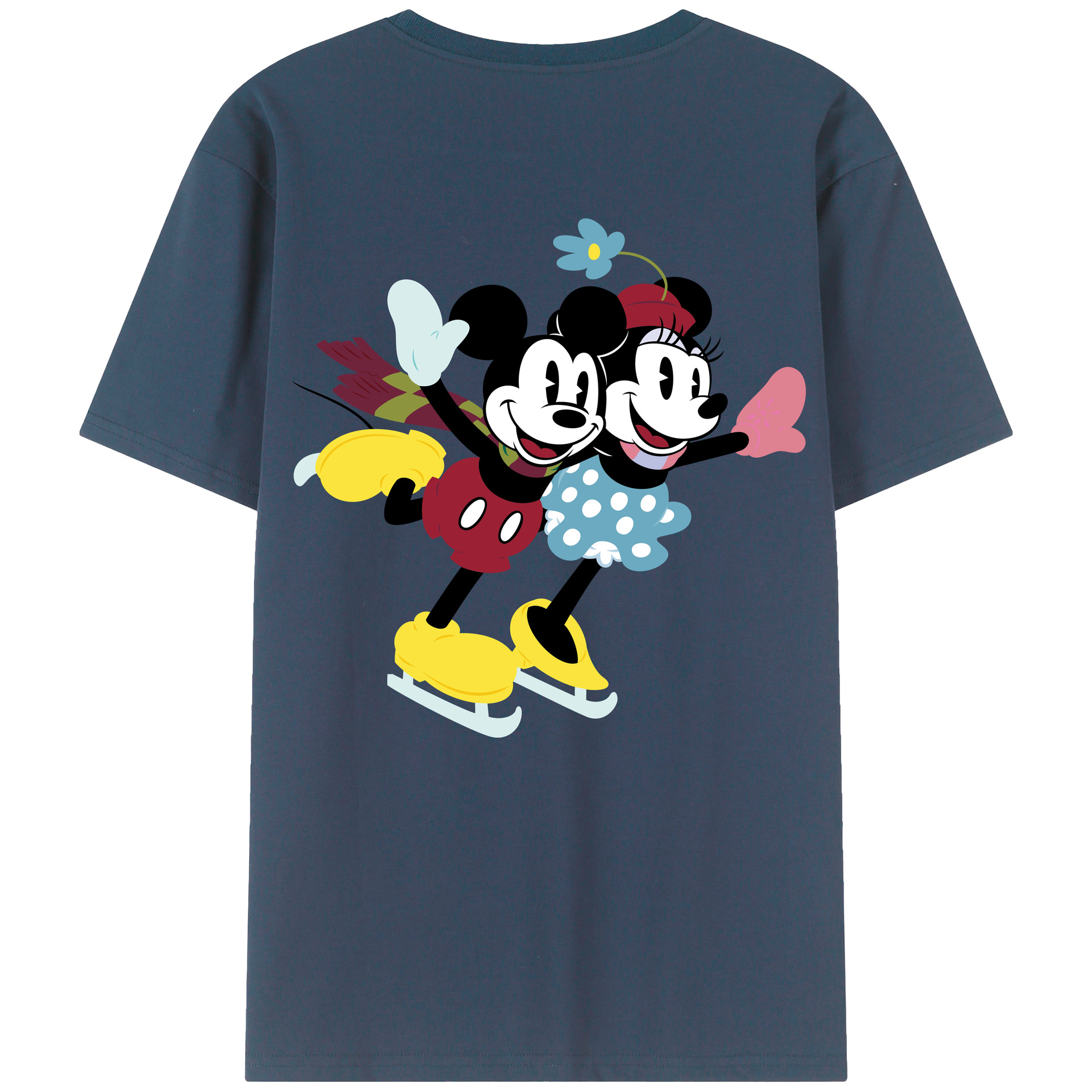 （画像用） ミッキーマウス Mickey Mouse 綿100％半袖Tシャツ（背面プリント）