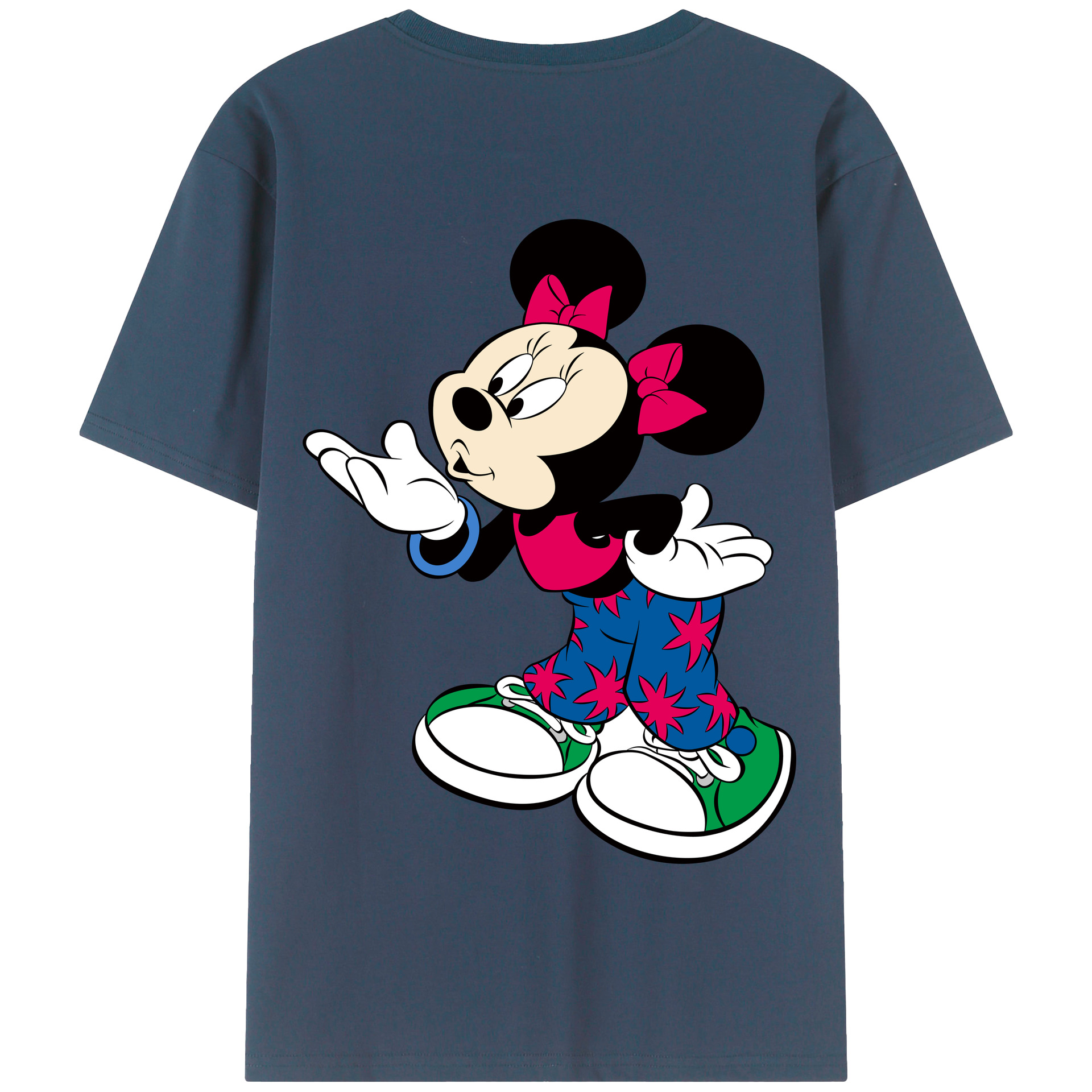 （画像用） ミッキーマウス Mickey Mouse 綿100％半袖Tシャツ（背面プリント）