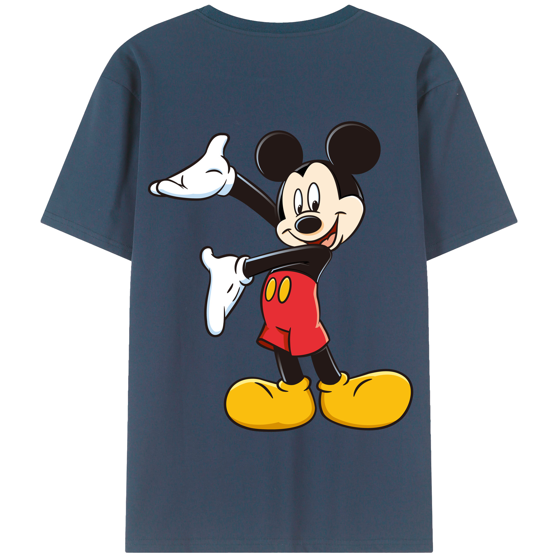 （画像用） ミッキーマウス Mickey Mouse 綿100％半袖Tシャツ（背面プリント）