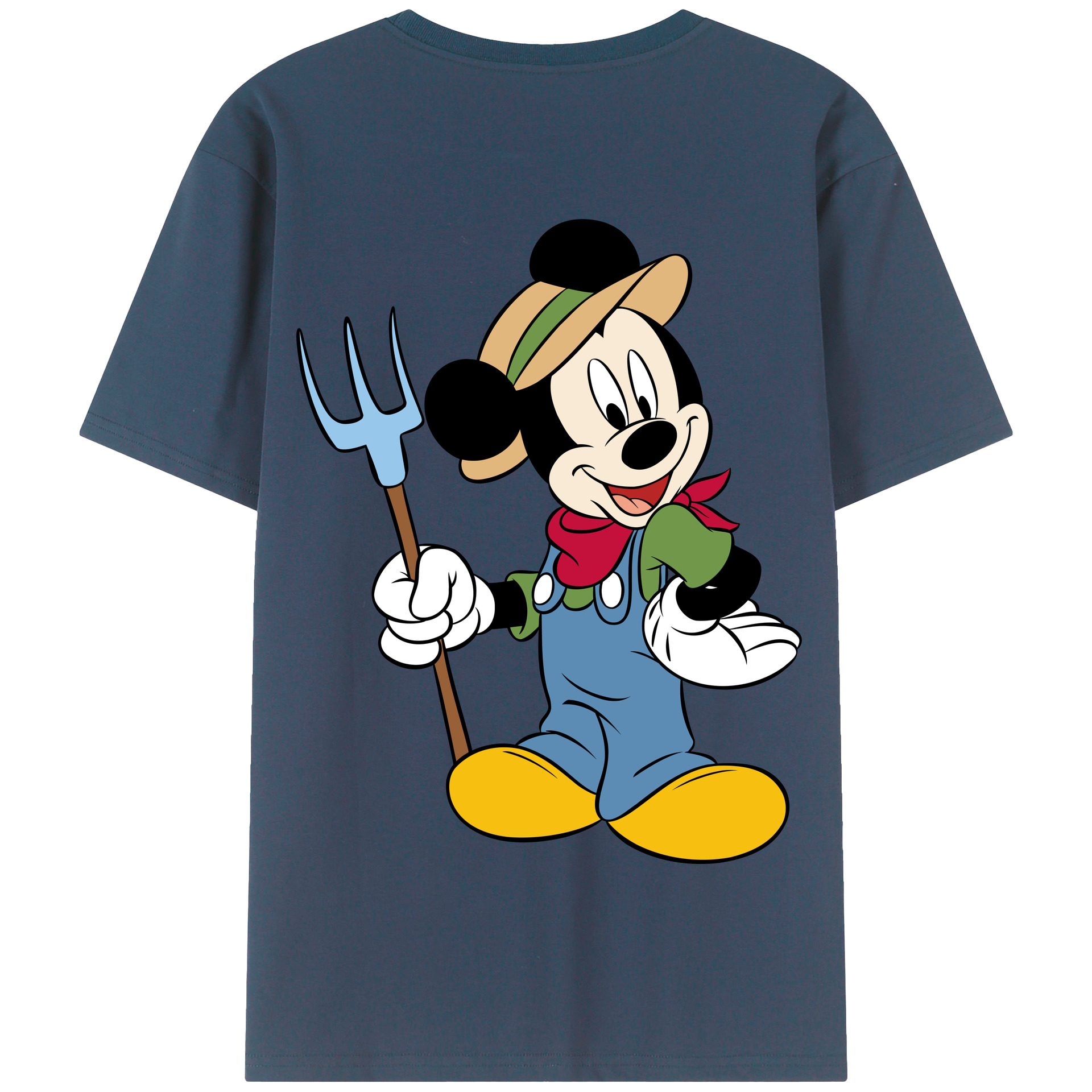 （画像用） ミッキーマウス Mickey Mouse 綿100％半袖Tシャツ（背面プリント）