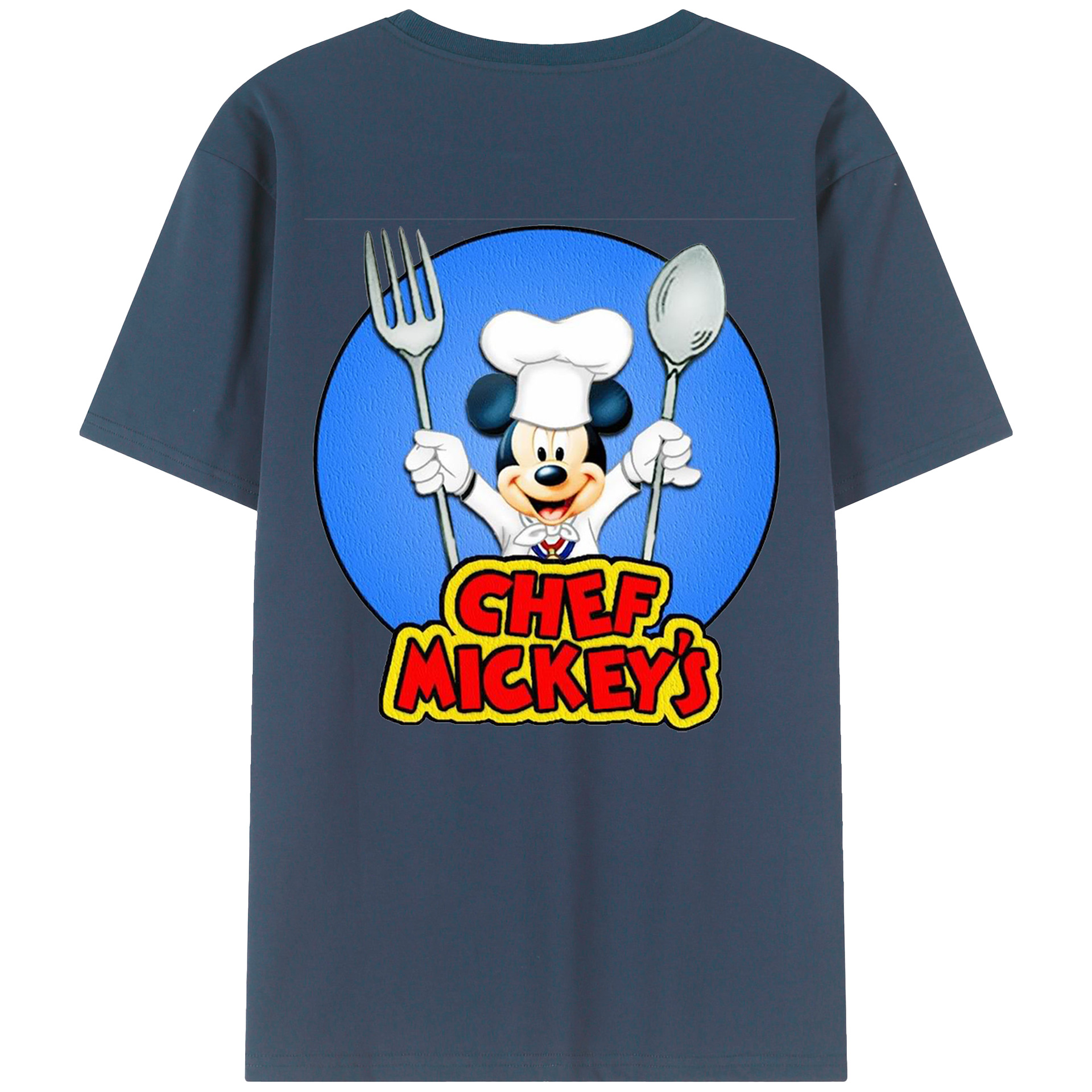 （画像用） ミッキーマウス Mickey Mouse 綿100％半袖Tシャツ（背面プリント）