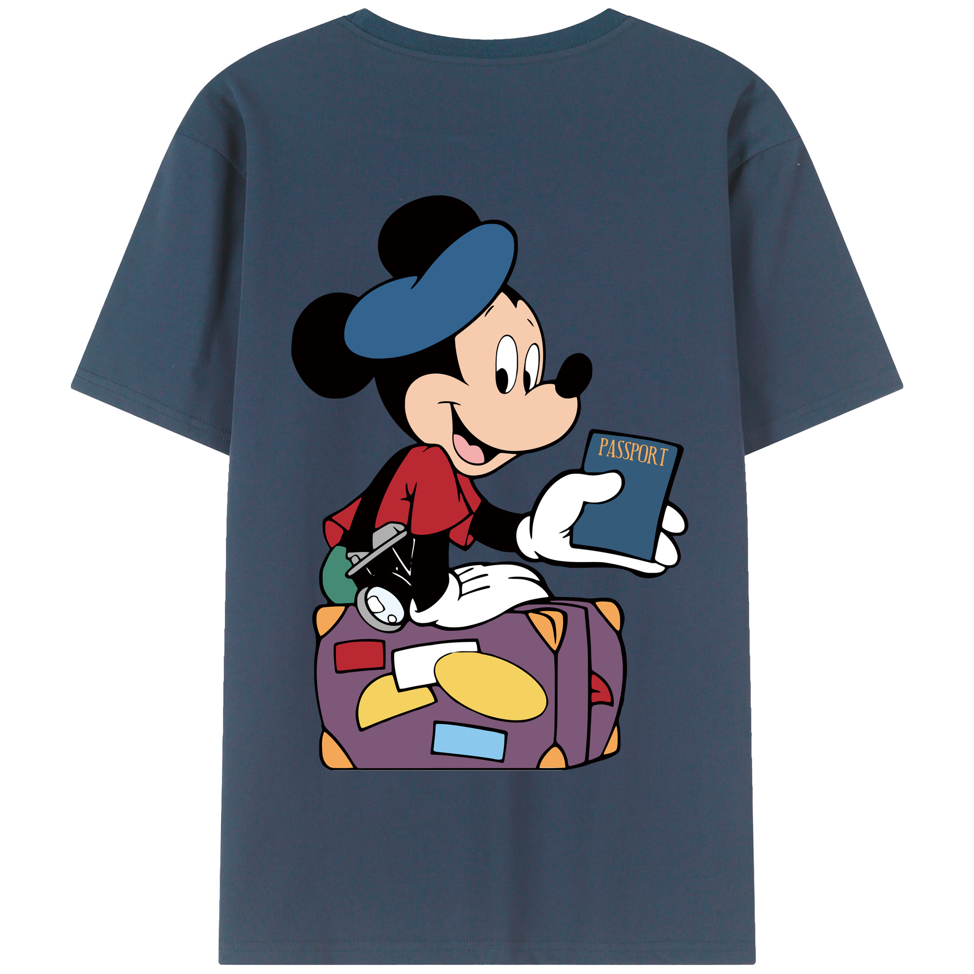 （画像用） ミッキーマウス Mickey Mouse 綿100％半袖Tシャツ（背面プリント）