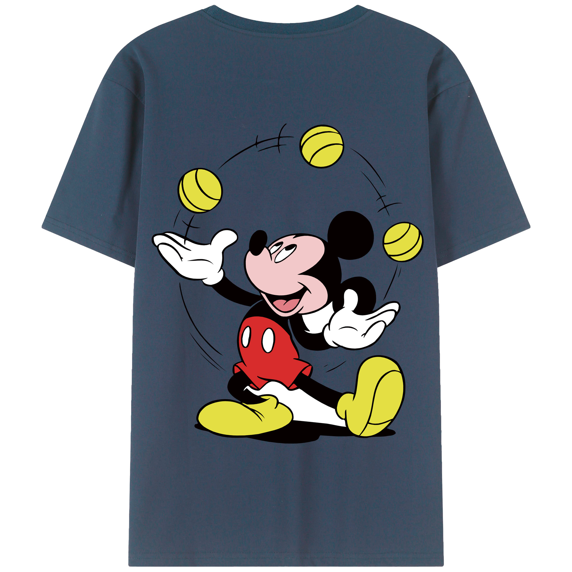 （画像用） ミッキーマウス Mickey Mouse 綿100％半袖Tシャツ（背面プリント）