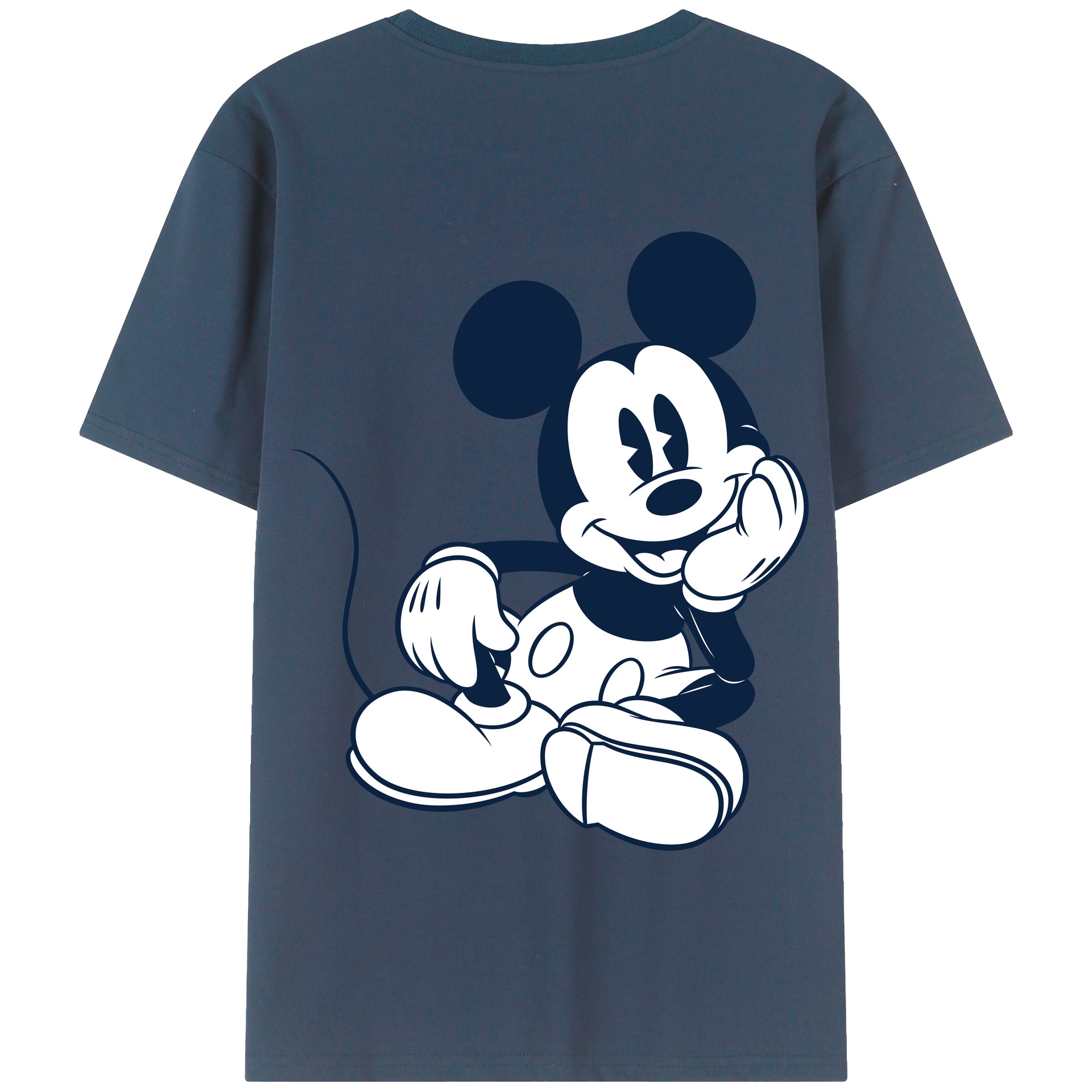 （画像用） ミッキーマウス Mickey Mouse 綿100％半袖Tシャツ（背面プリント）