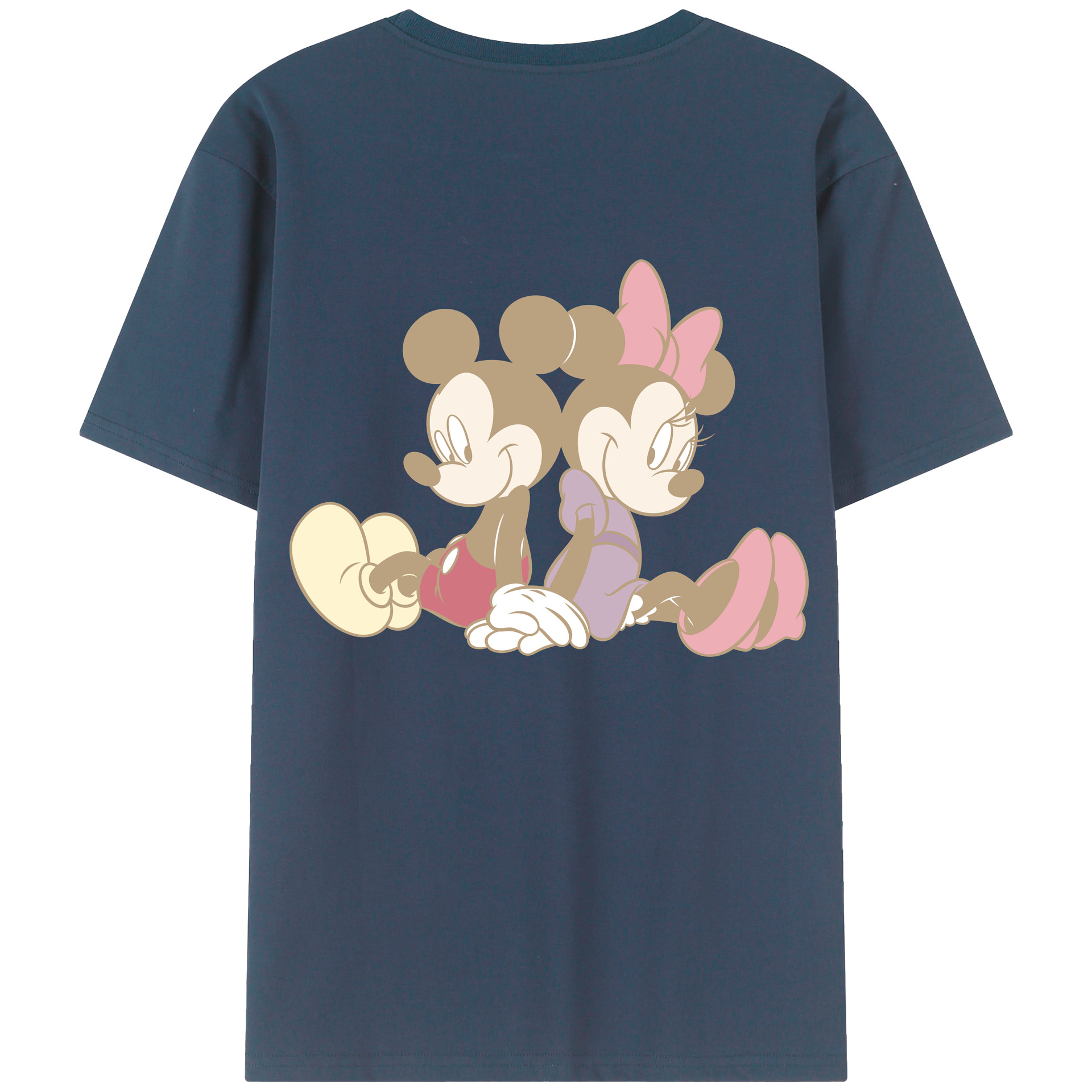 （画像用） ミッキーマウス Mickey Mouse 綿100％半袖Tシャツ（背面プリント）