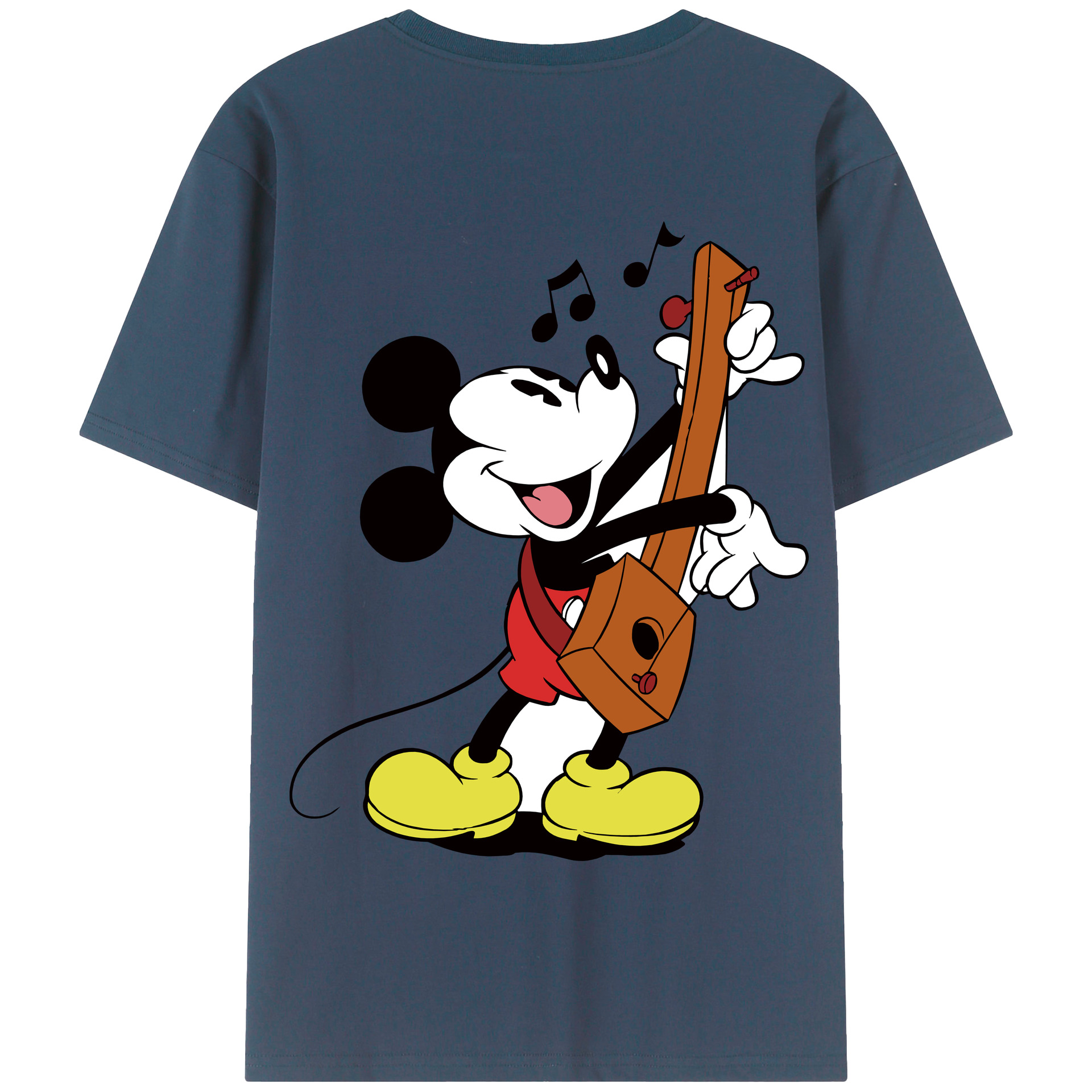 （画像用） ミッキーマウス Mickey Mouse 綿100％半袖Tシャツ（背面プリント）