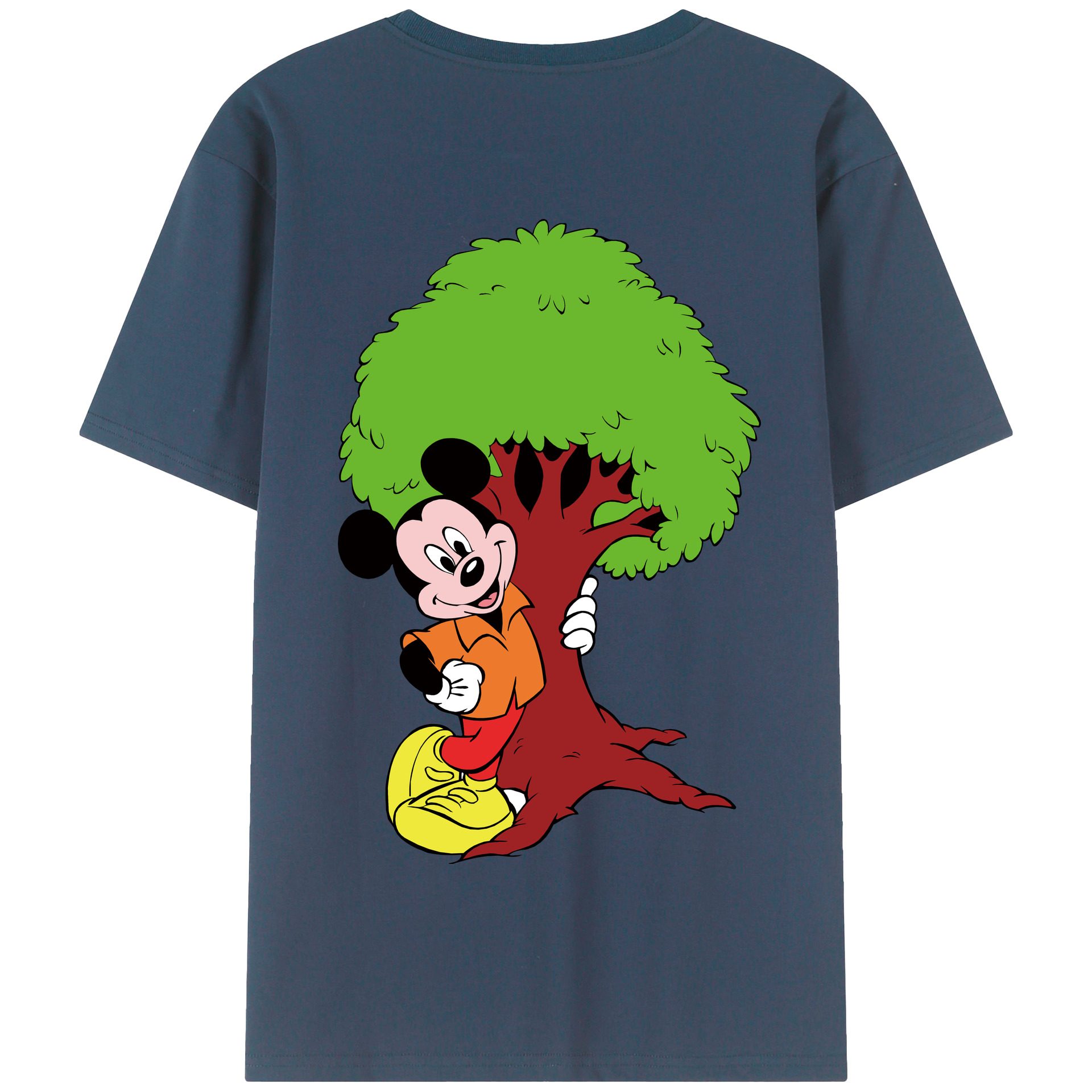 （画像用） ミッキーマウス Mickey Mouse 綿100％半袖Tシャツ（背面プリント）