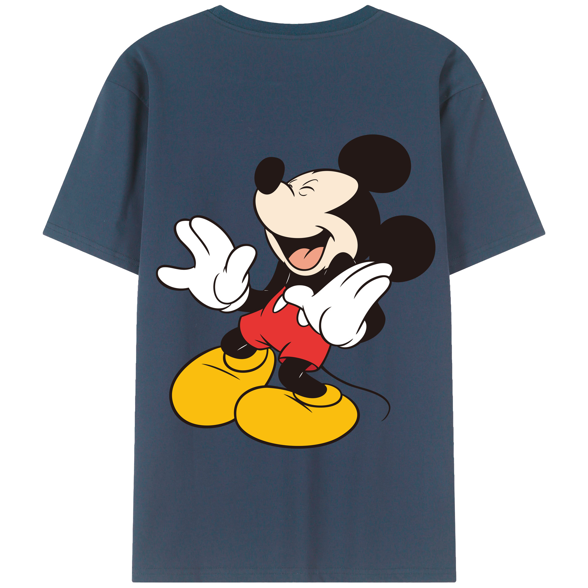 （画像用） ミッキーマウス Mickey Mouse 綿100％半袖Tシャツ（背面プリント）