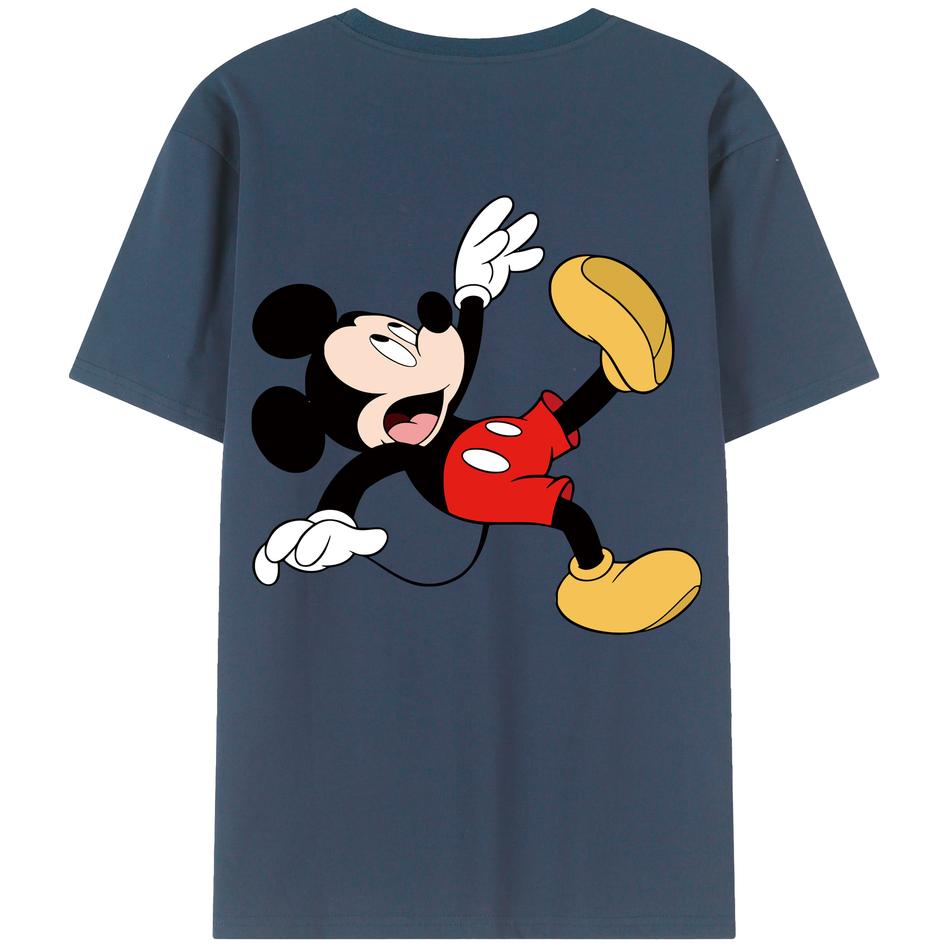 （画像用） ミッキーマウス Mickey Mouse 綿100％半袖Tシャツ（背面プリント）