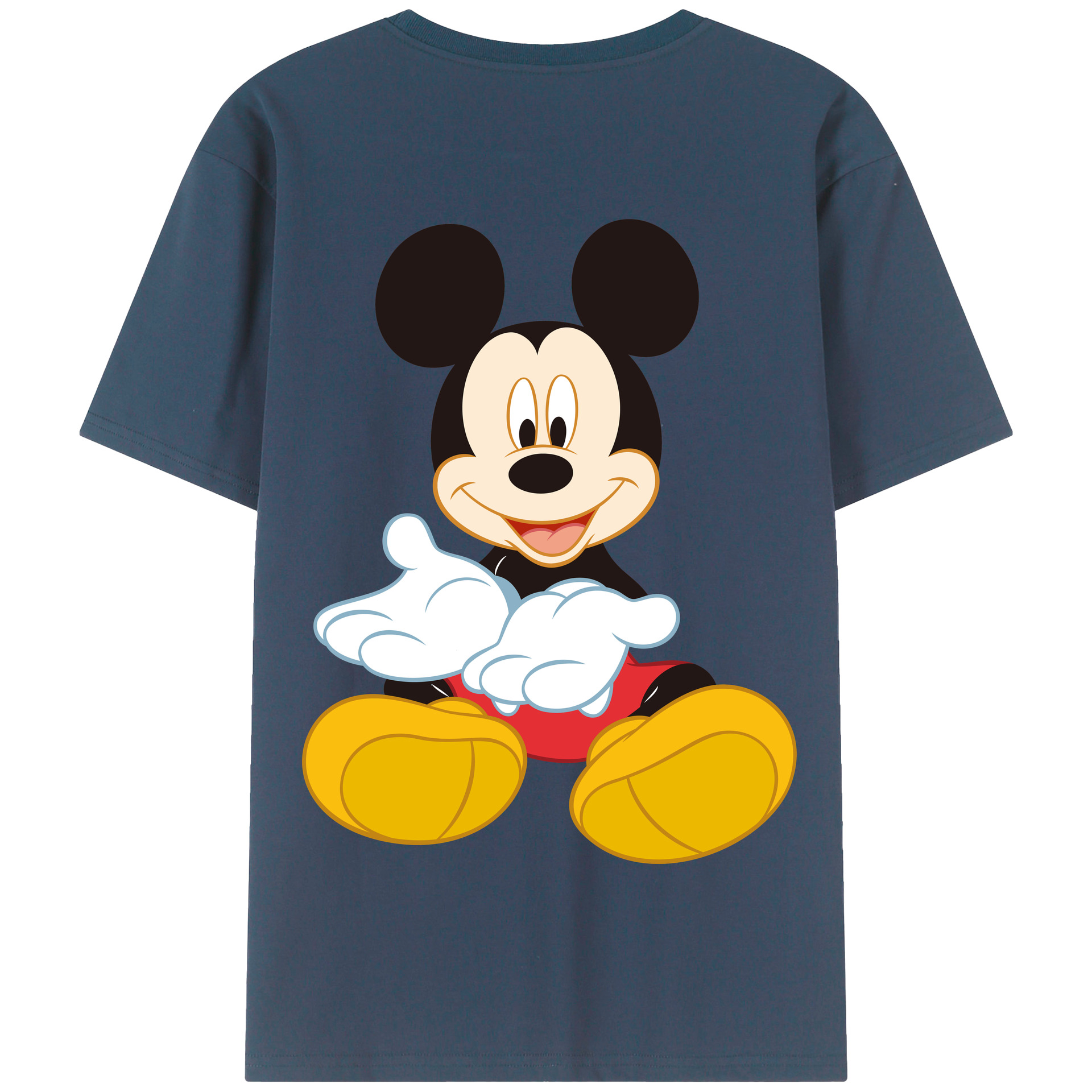 （画像用） ミッキーマウス Mickey Mouse 綿100％半袖Tシャツ（背面プリント）