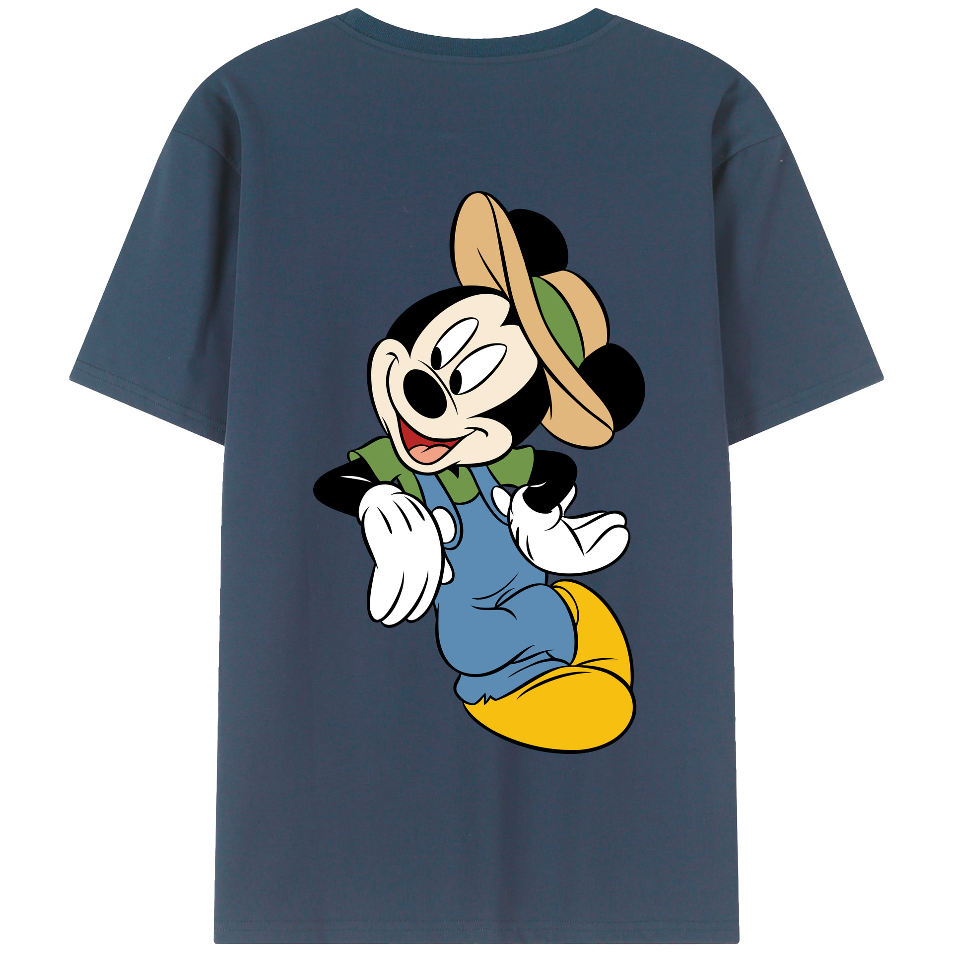 （画像用） ミッキーマウス Mickey Mouse 綿100％半袖Tシャツ（背面プリント）