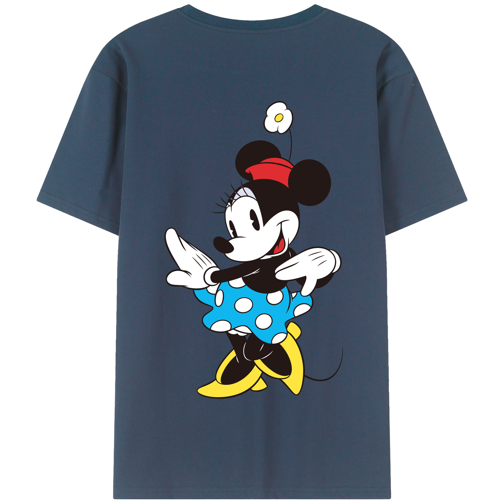 （画像用） ミッキーマウス Mickey Mouse 綿100％半袖Tシャツ（背面プリント）