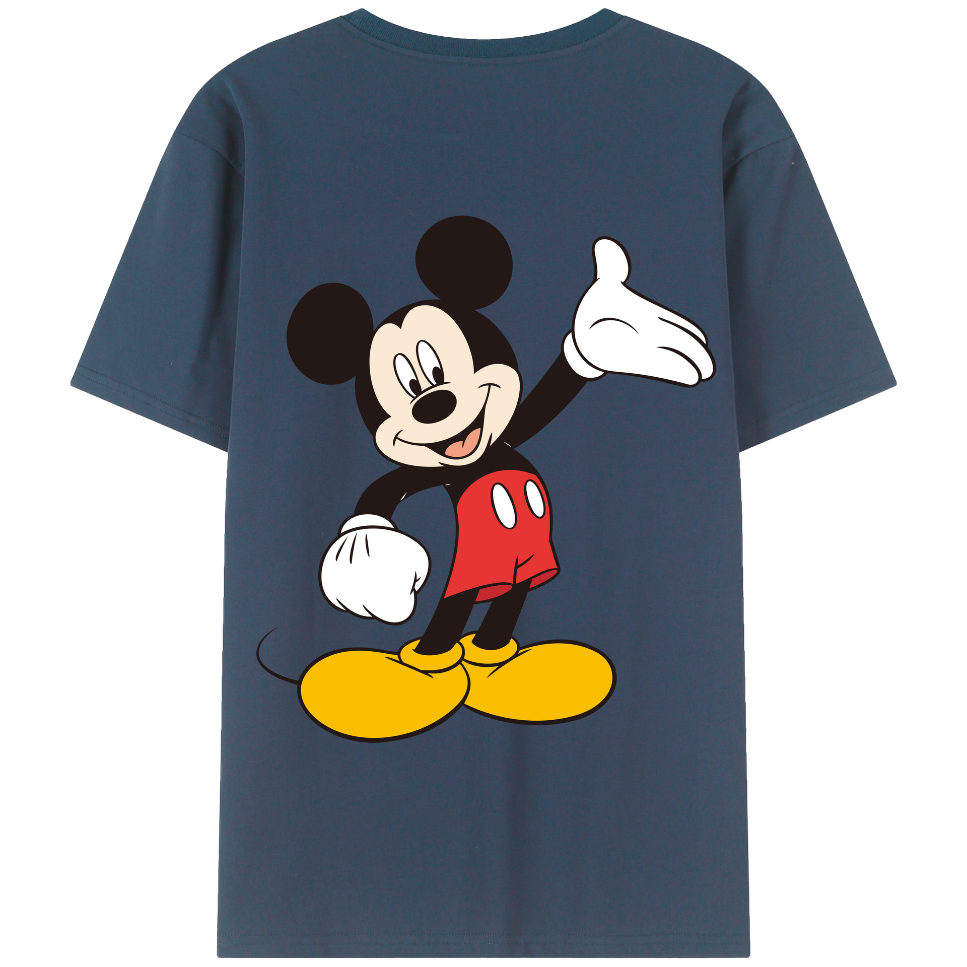 （画像用） ミッキーマウス Mickey Mouse 綿100％半袖Tシャツ（背面プリント）