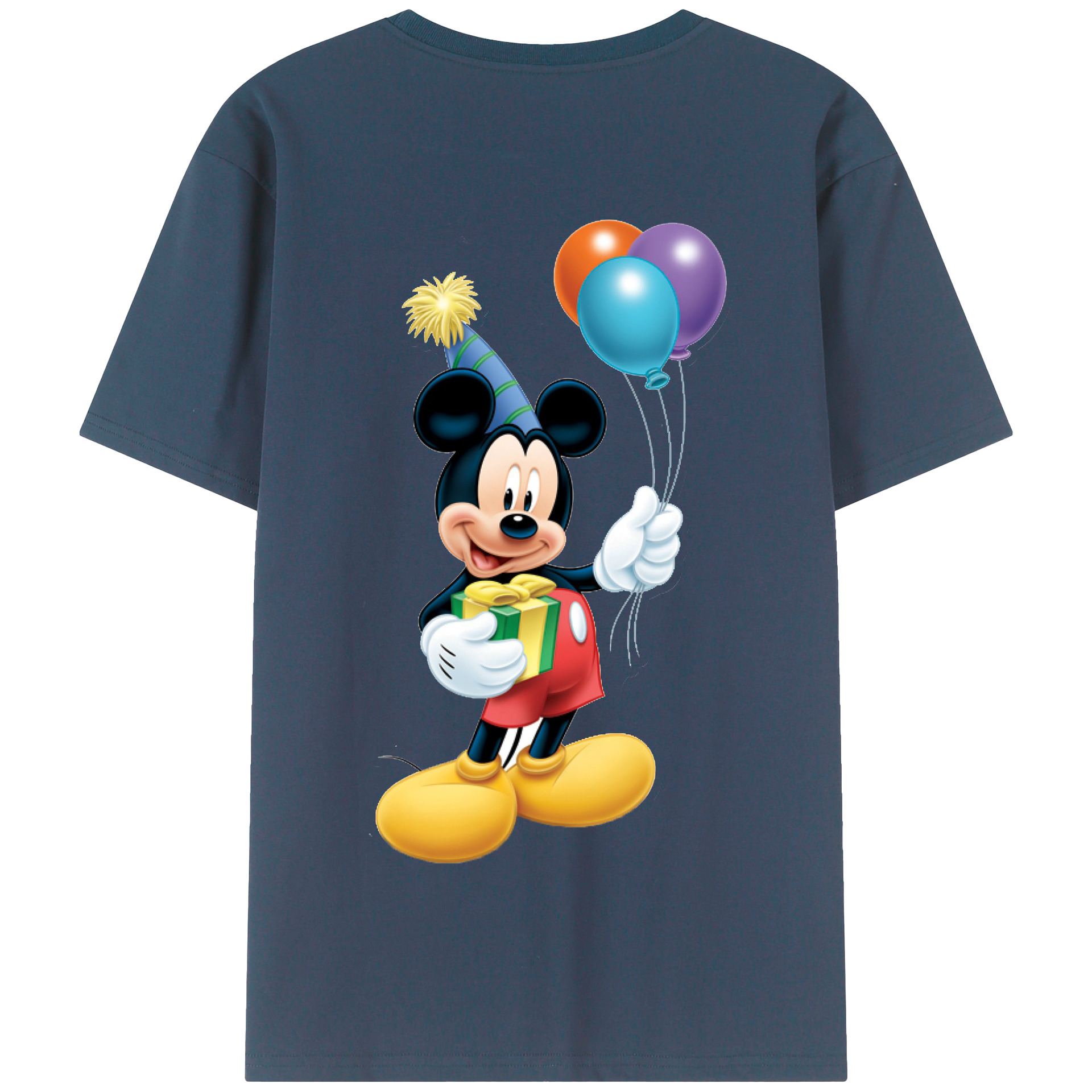 （画像用） ミッキーマウス Mickey Mouse 綿100％半袖Tシャツ（背面プリント）