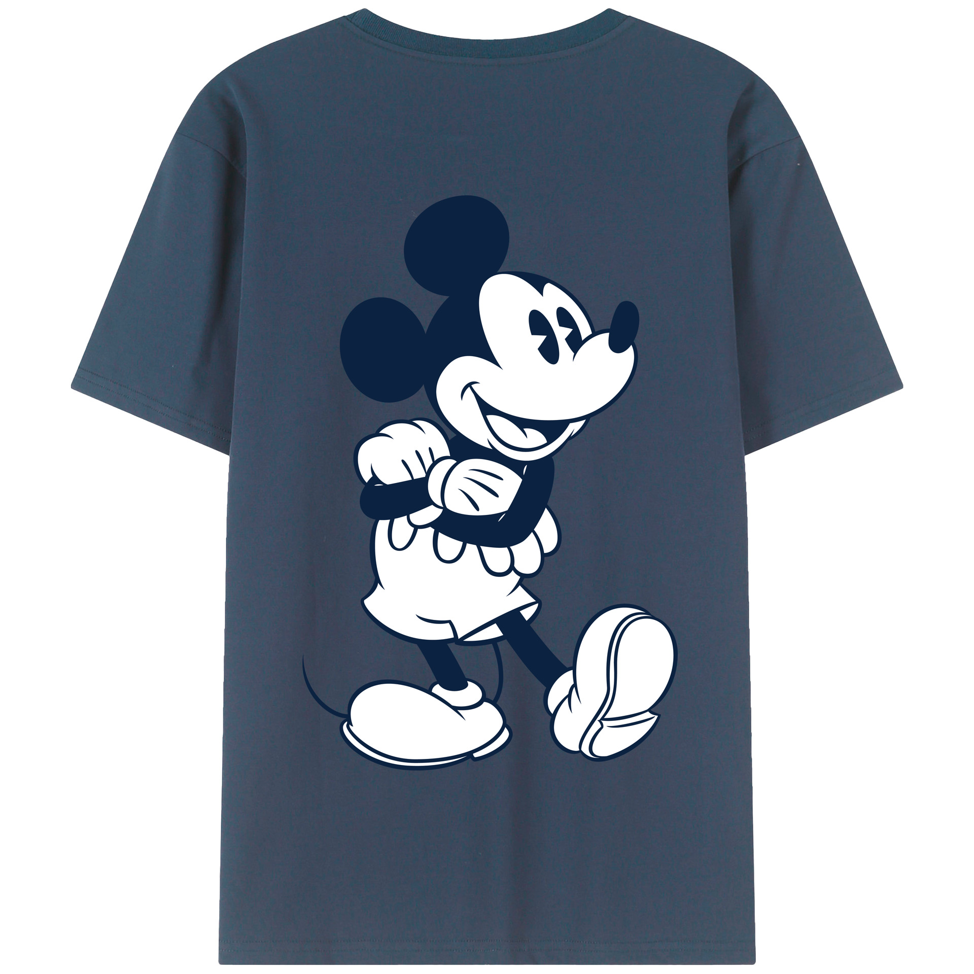 （画像用） ミッキーマウス Mickey Mouse 綿100％半袖Tシャツ（背面プリント）