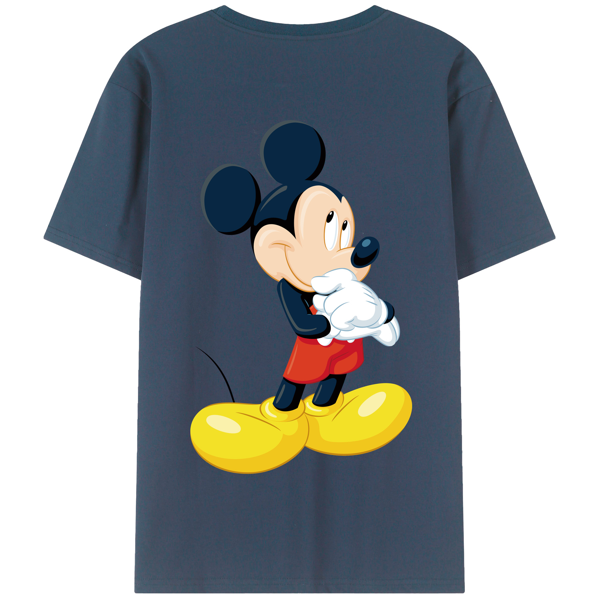 （画像用） ミッキーマウス Mickey Mouse 綿100％半袖Tシャツ（背面プリント）