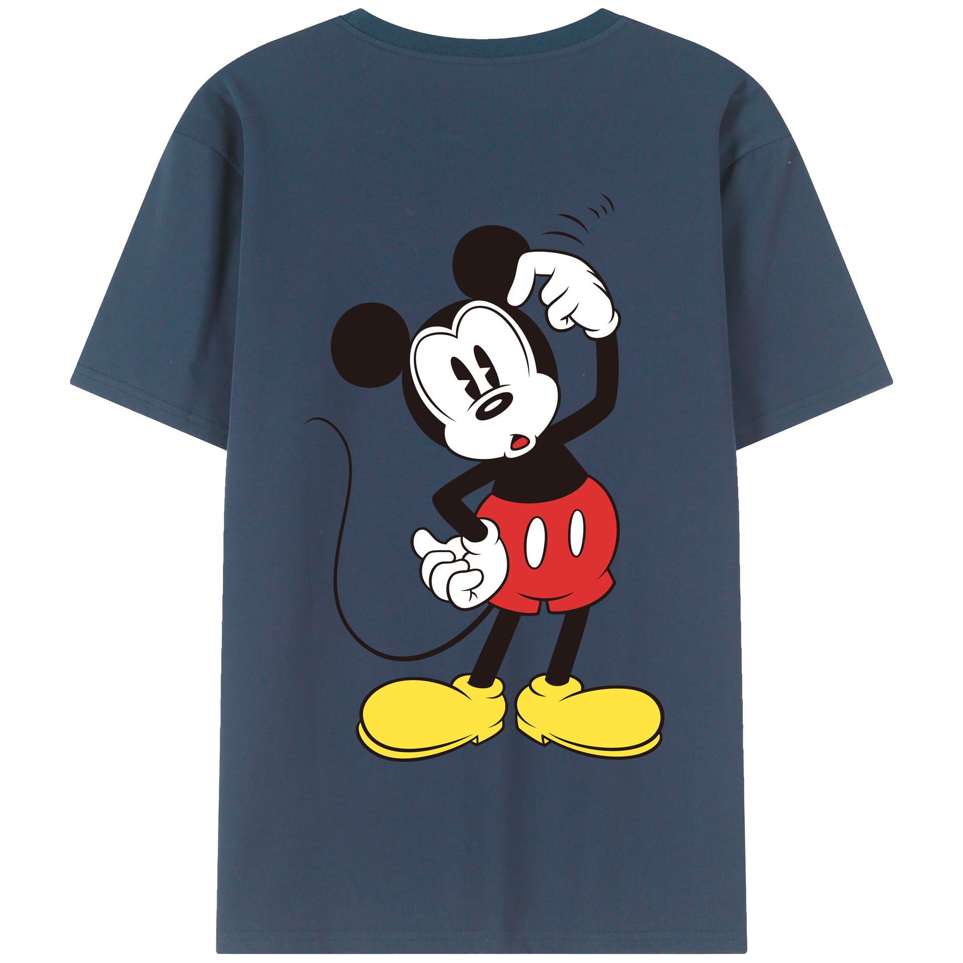 （画像用） ミッキーマウス Mickey Mouse 綿100％半袖Tシャツ（背面プリント）