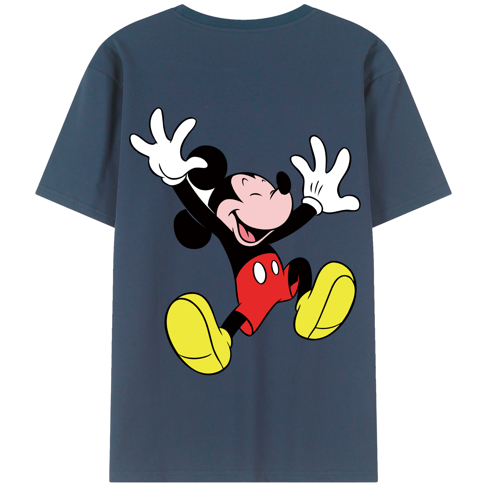 （画像用） ミッキーマウス Mickey Mouse 綿100％半袖Tシャツ（背面プリント）