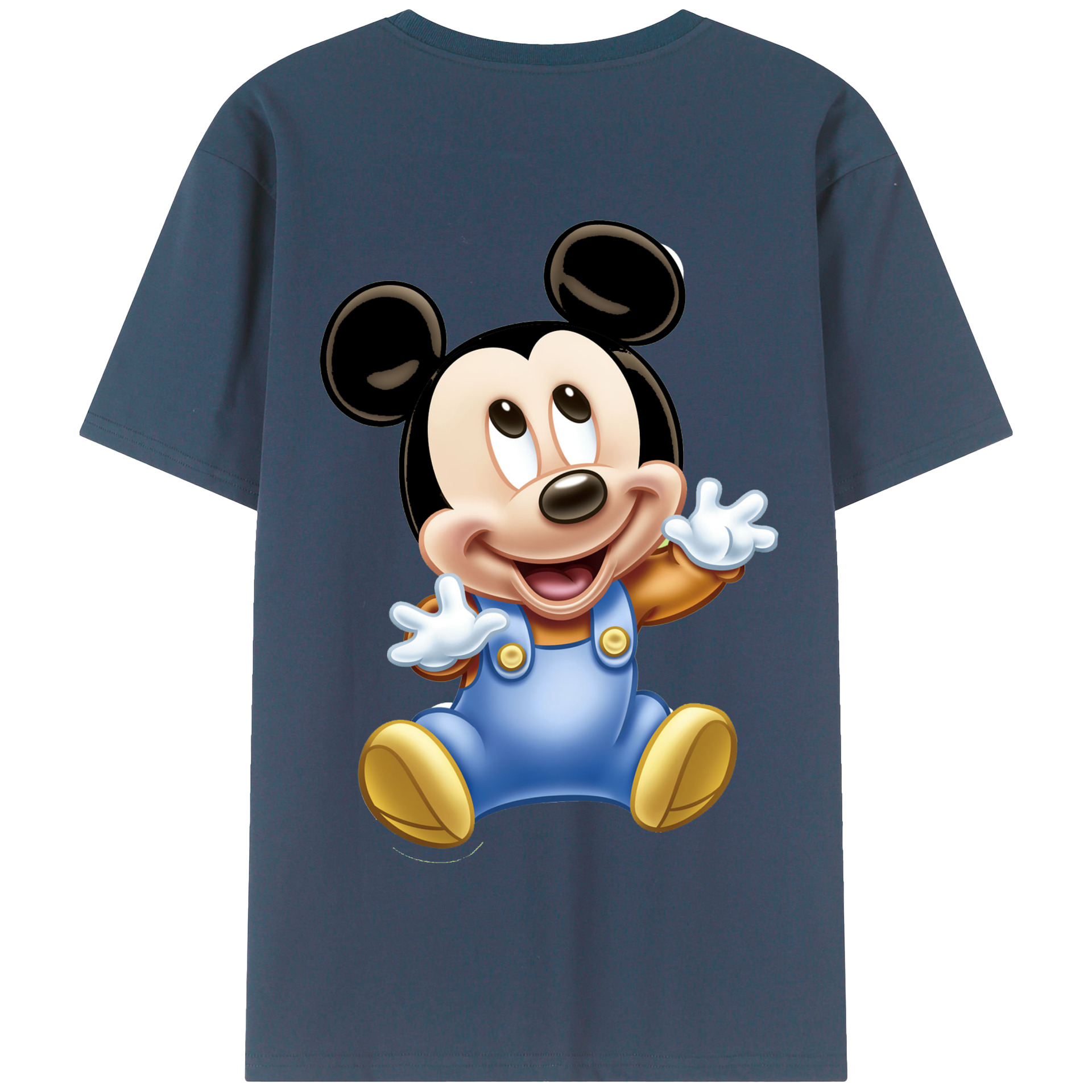 （画像用） ミッキーマウス Mickey Mouse 綿100％半袖Tシャツ（背面プリント）