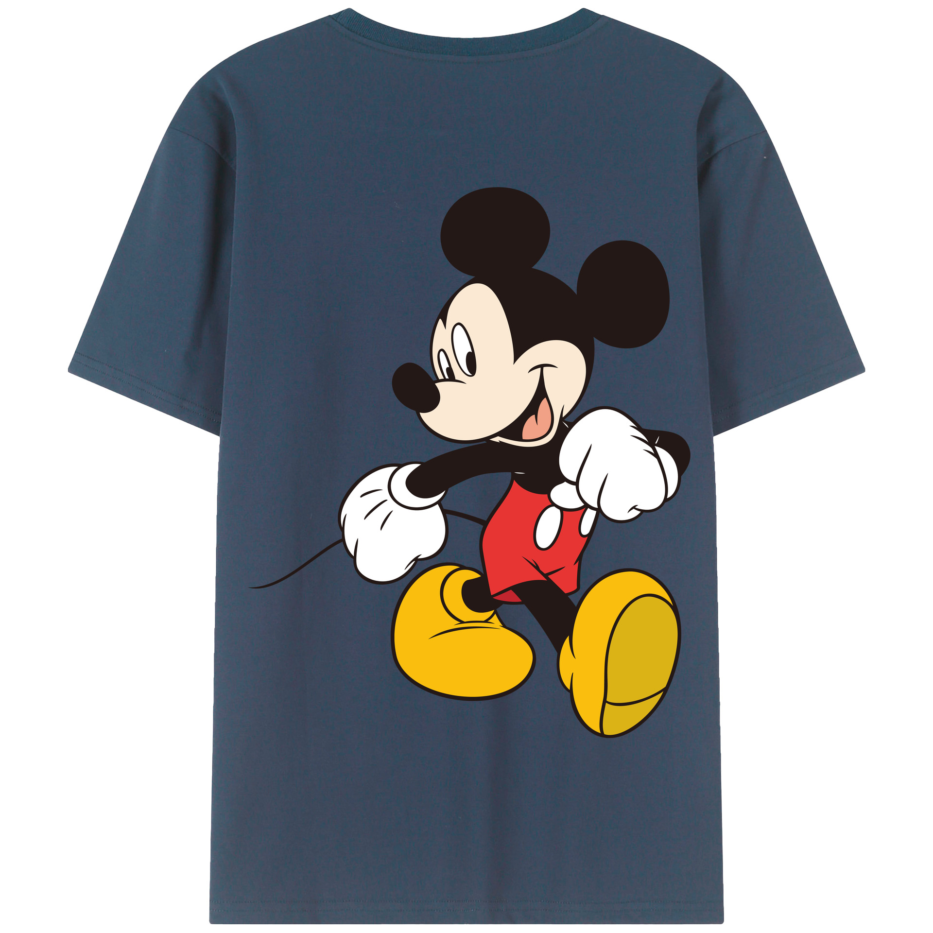（画像用） ミッキーマウス Mickey Mouse 綿100％半袖Tシャツ（背面プリント）