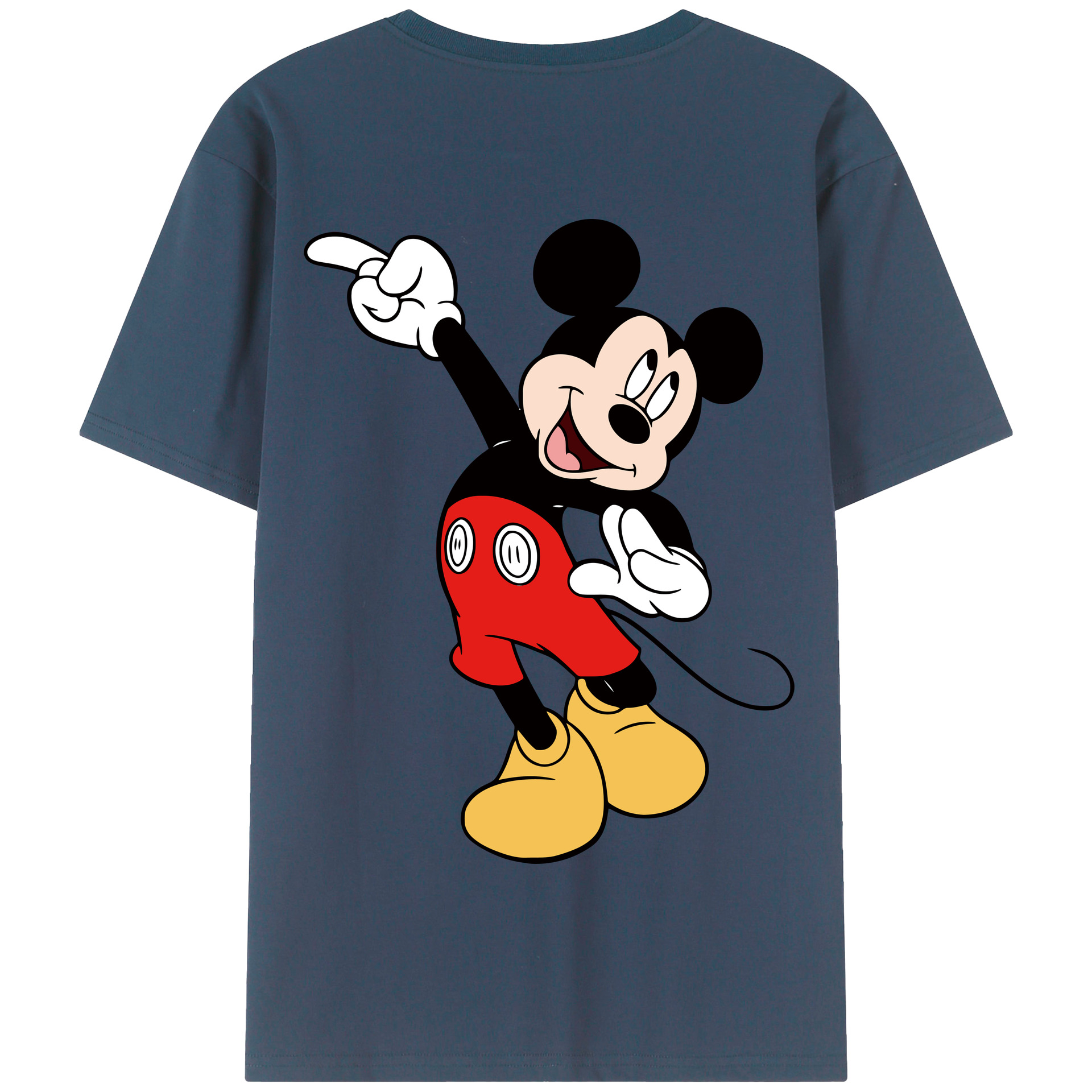 （画像用） ミッキーマウス Mickey Mouse 綿100％半袖Tシャツ（背面プリント）