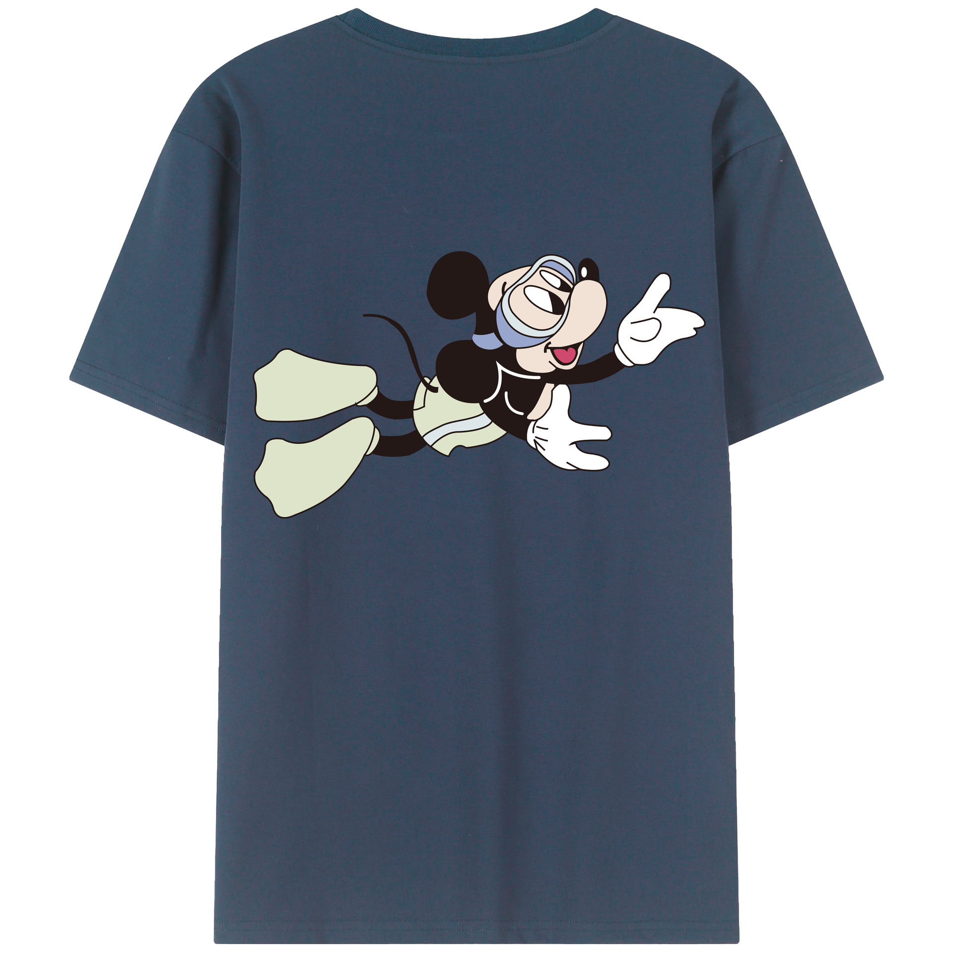 （画像用） ミッキーマウス Mickey Mouse 綿100％半袖Tシャツ（背面プリント）