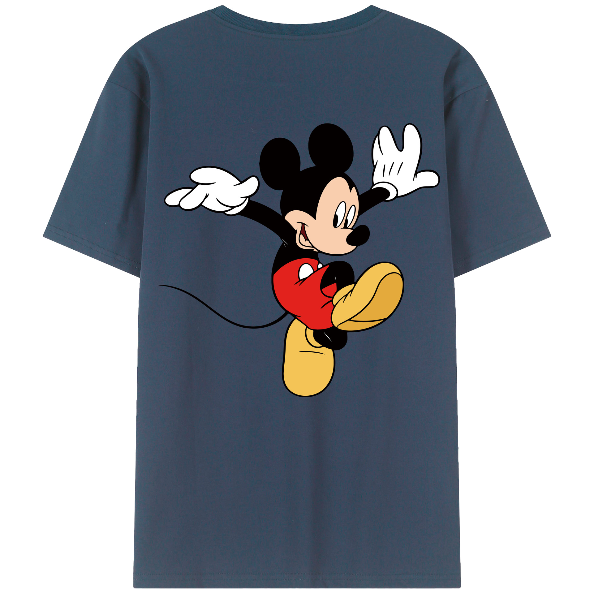 （画像用） ミッキーマウス Mickey Mouse 綿100％半袖Tシャツ（背面プリント）