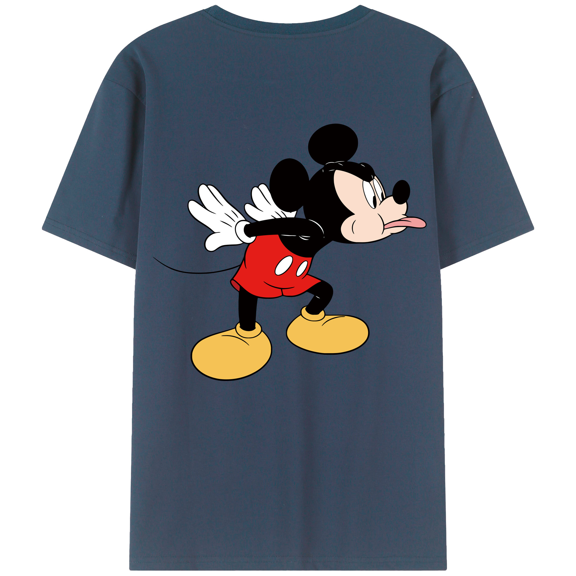 （画像用） ミッキーマウス Mickey Mouse 綿100％半袖Tシャツ（背面プリント）