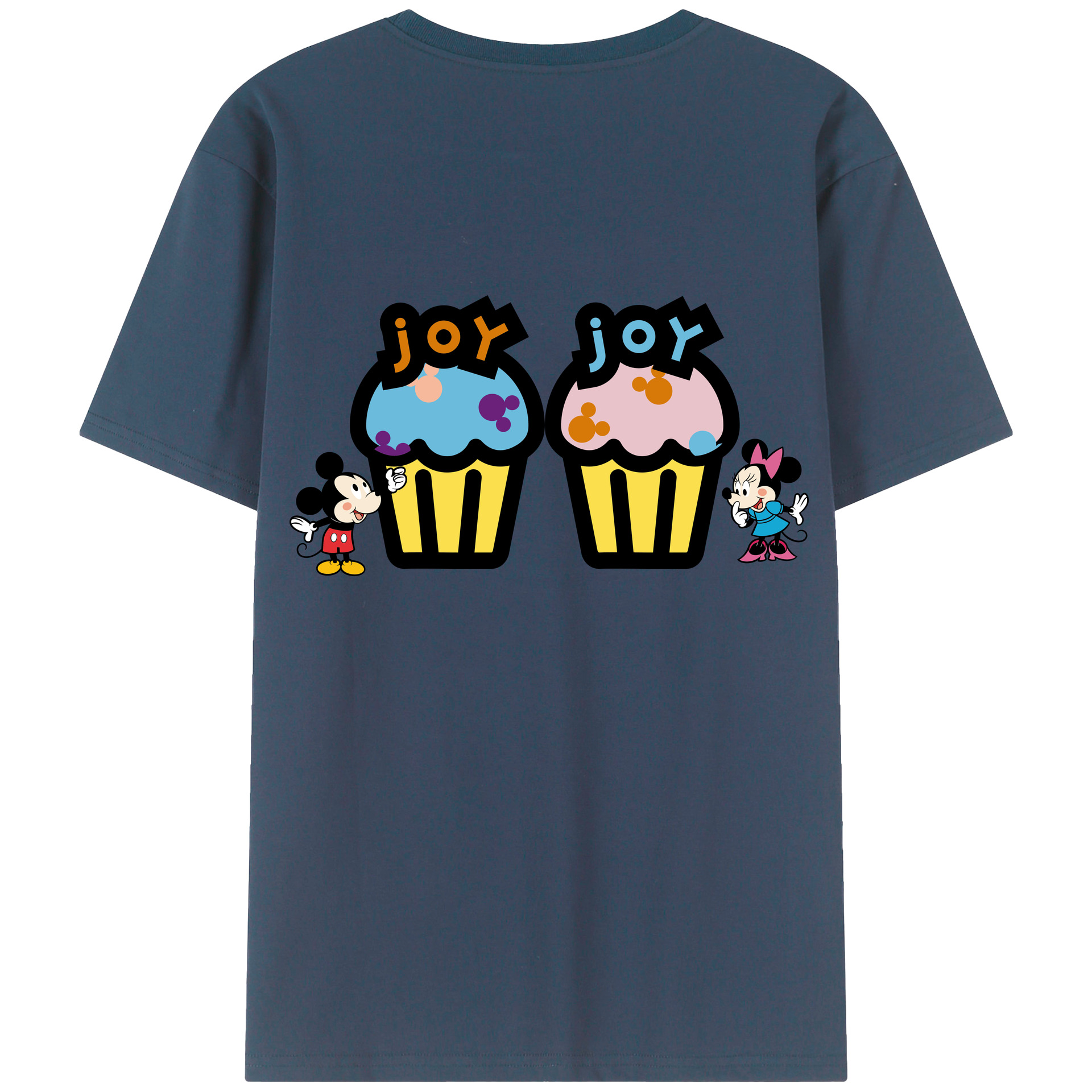 （画像用） ミッキーマウス Mickey Mouse 綿100％半袖Tシャツ（背面プリント）