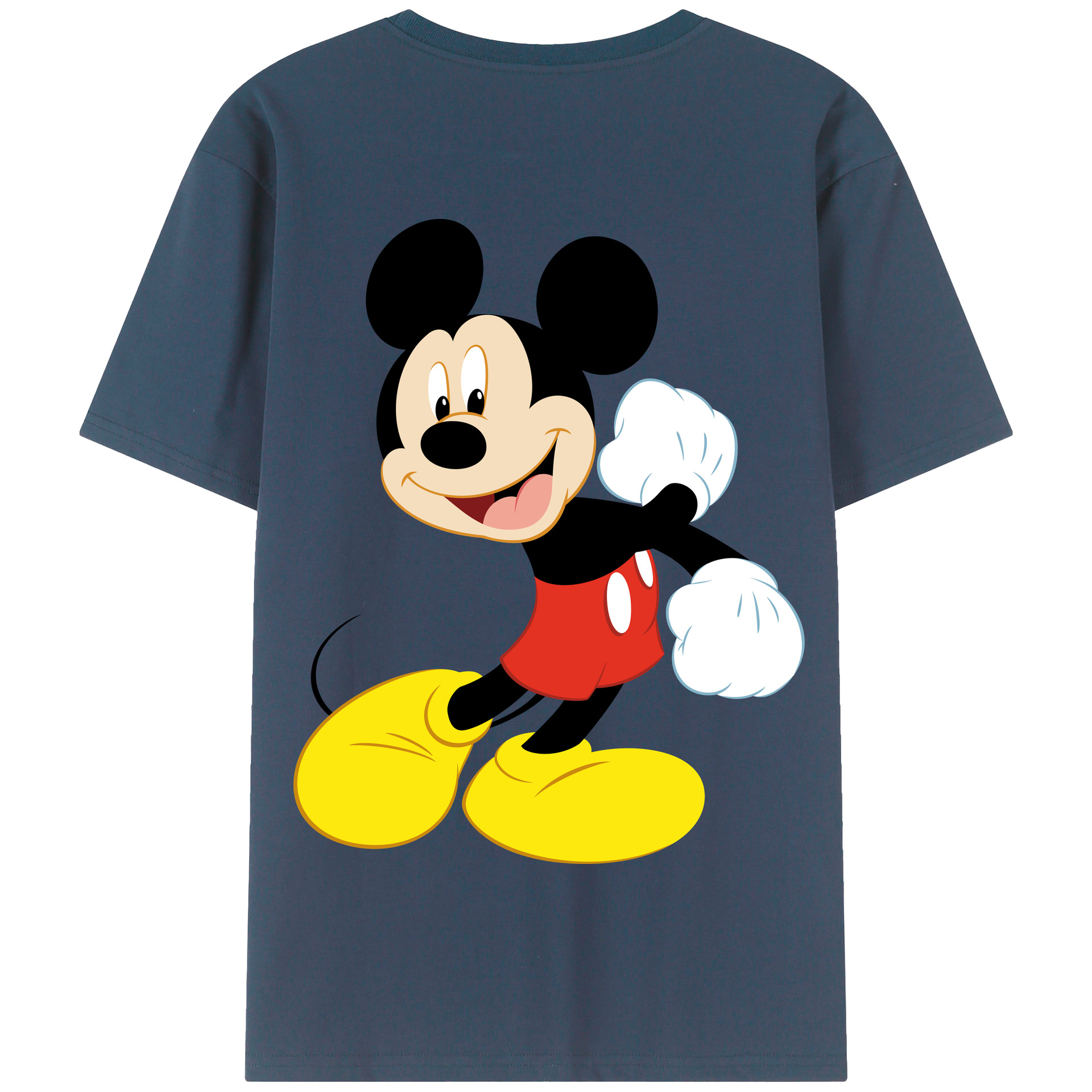 （画像用） ミッキーマウス Mickey Mouse 綿100％半袖Tシャツ（背面プリント）