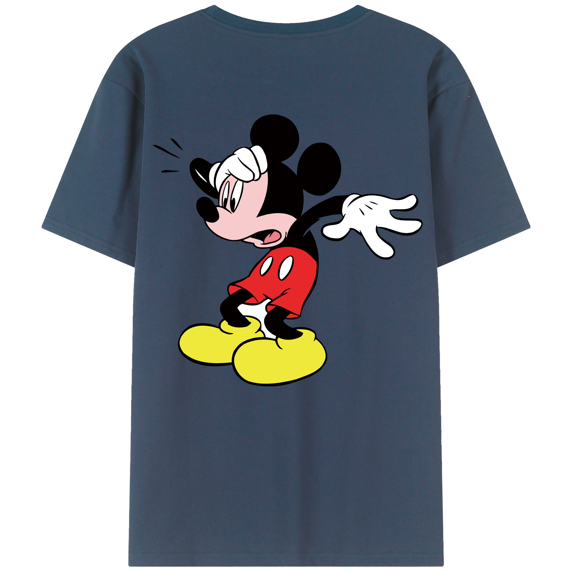 （画像用） ミッキーマウス Mickey Mouse 綿100％半袖Tシャツ（背面プリント）