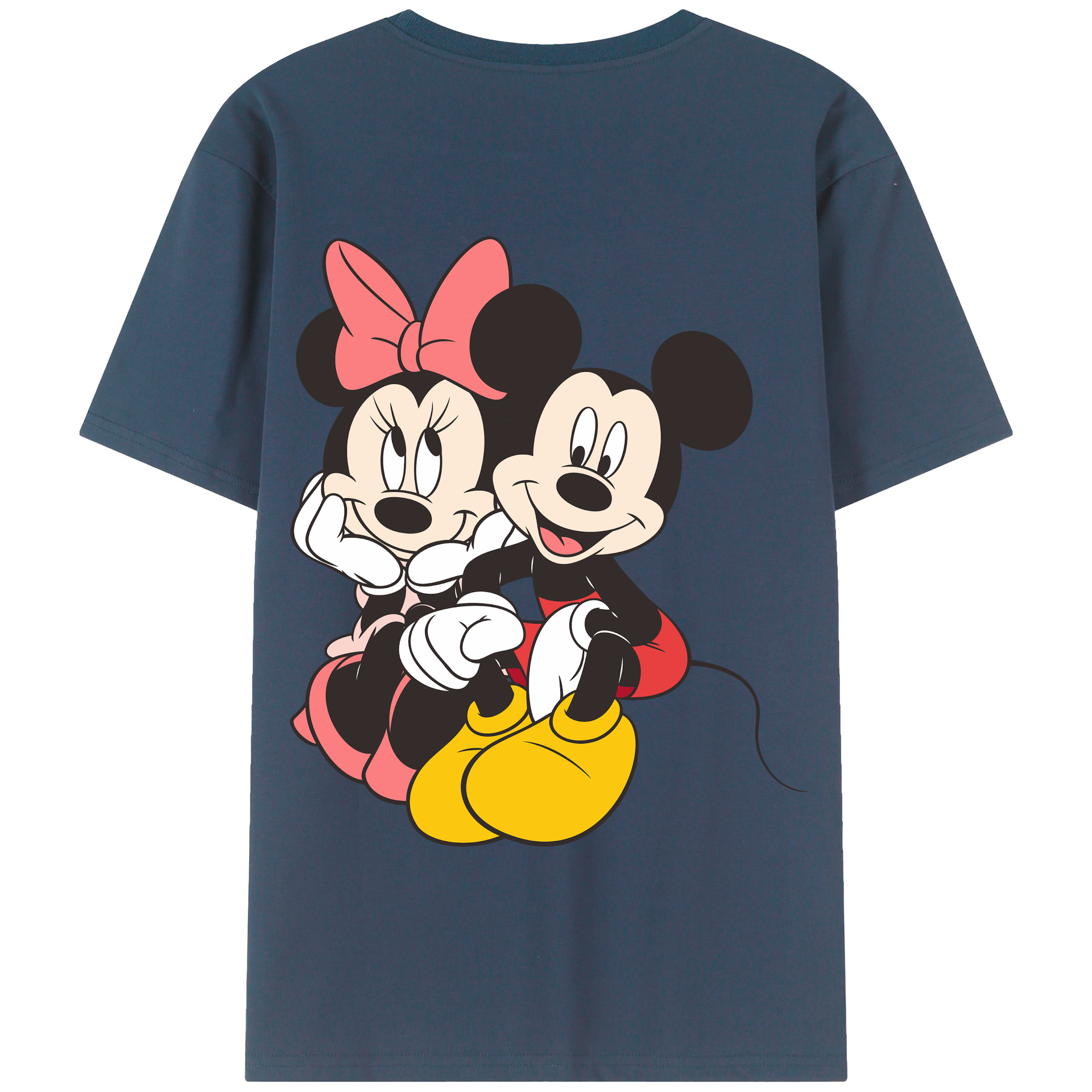 （画像用） ミッキーマウス Mickey Mouse 綿100％半袖Tシャツ（背面プリント）
