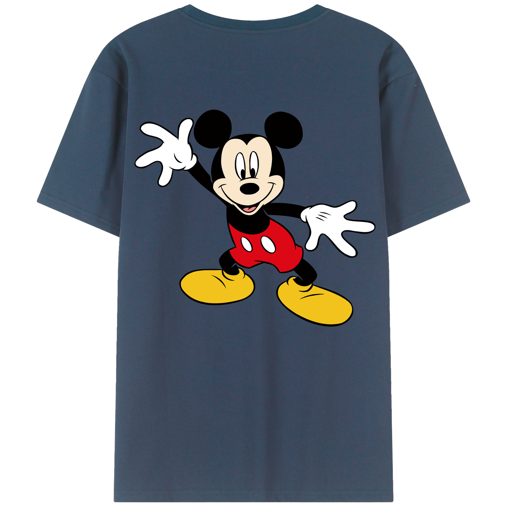 （画像用） ミッキーマウス Mickey Mouse 綿100％半袖Tシャツ（背面プリント）
