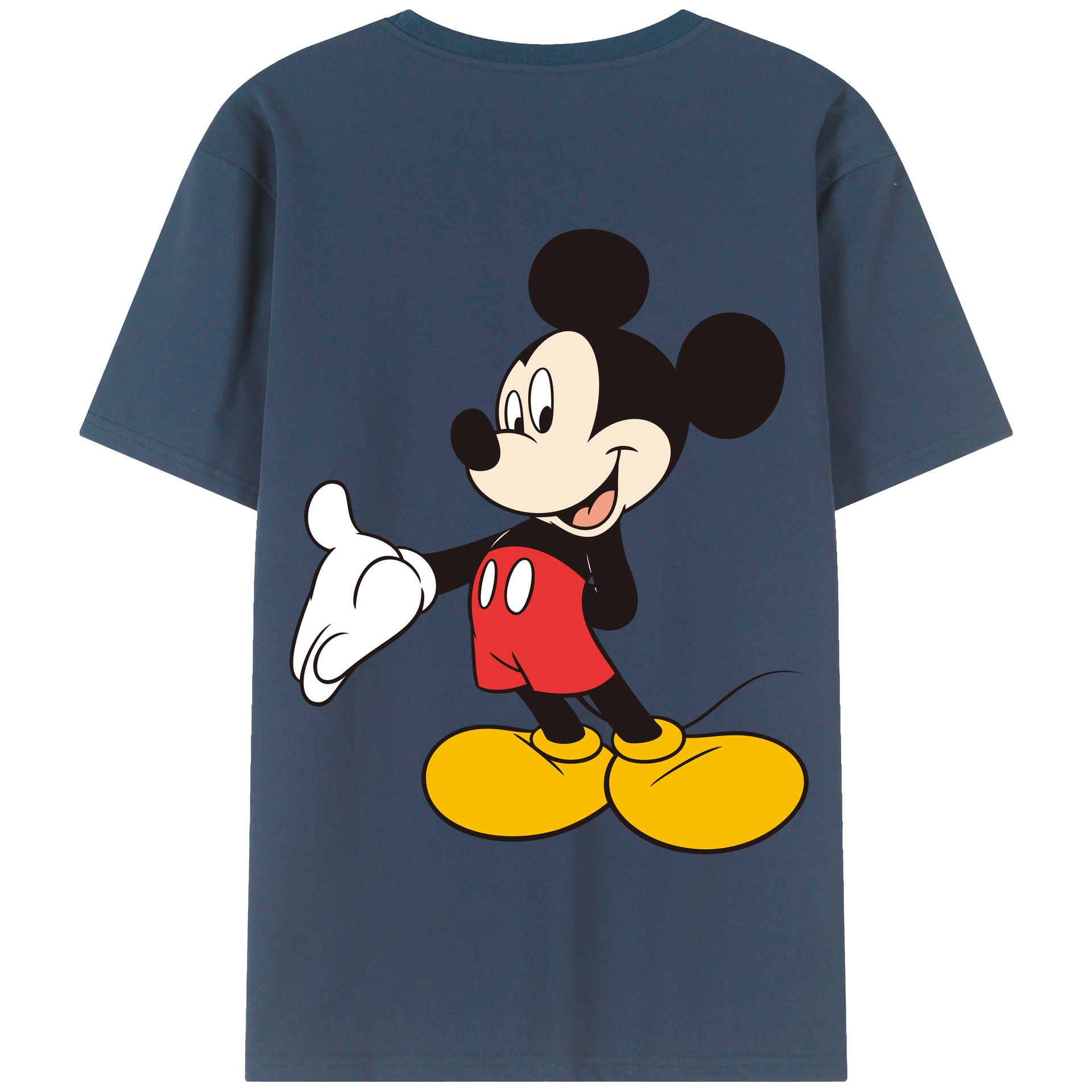 （画像用） ミッキーマウス Mickey Mouse 綿100％半袖Tシャツ（背面プリント）