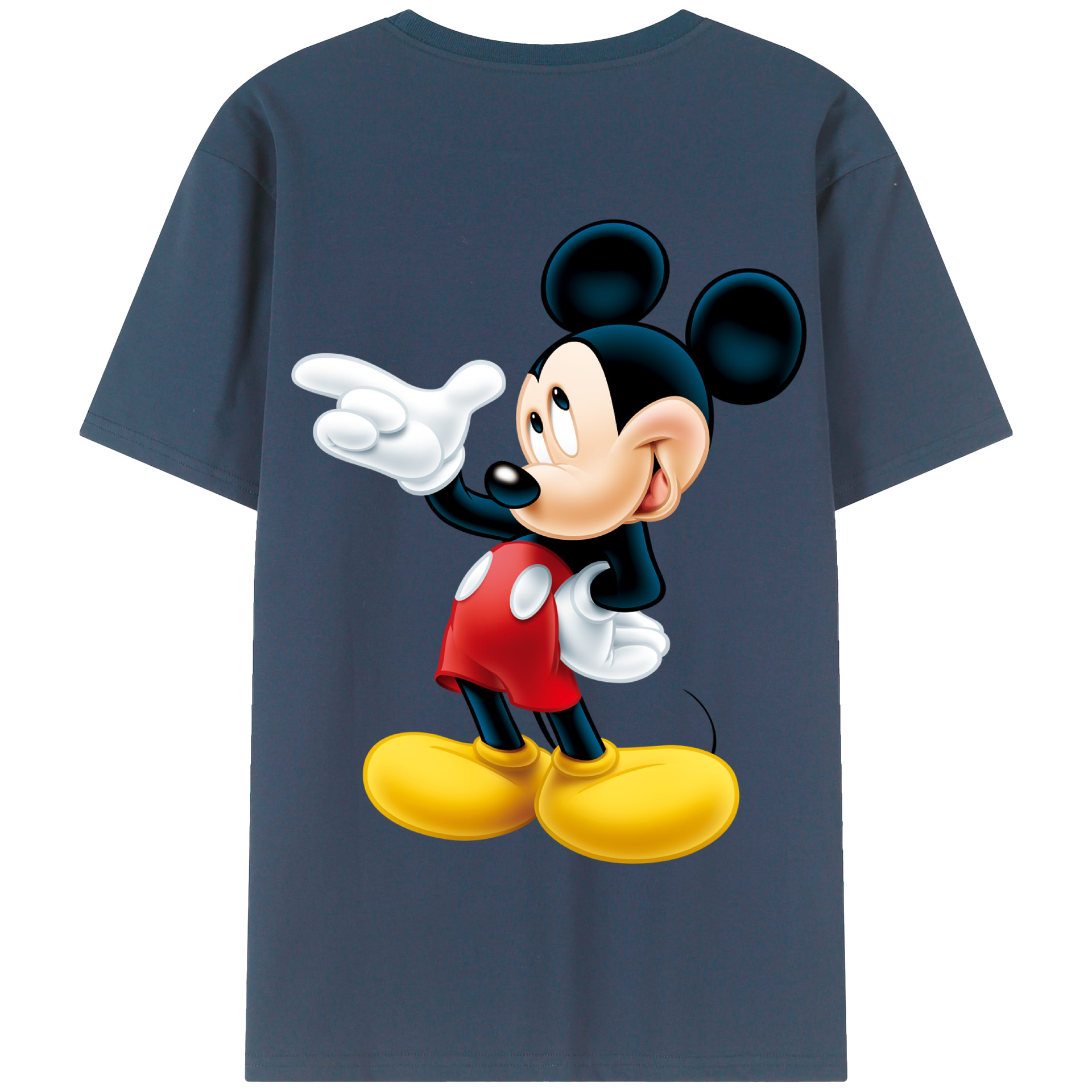 （画像用） ミッキーマウス Mickey Mouse 綿100％半袖Tシャツ（背面プリント）