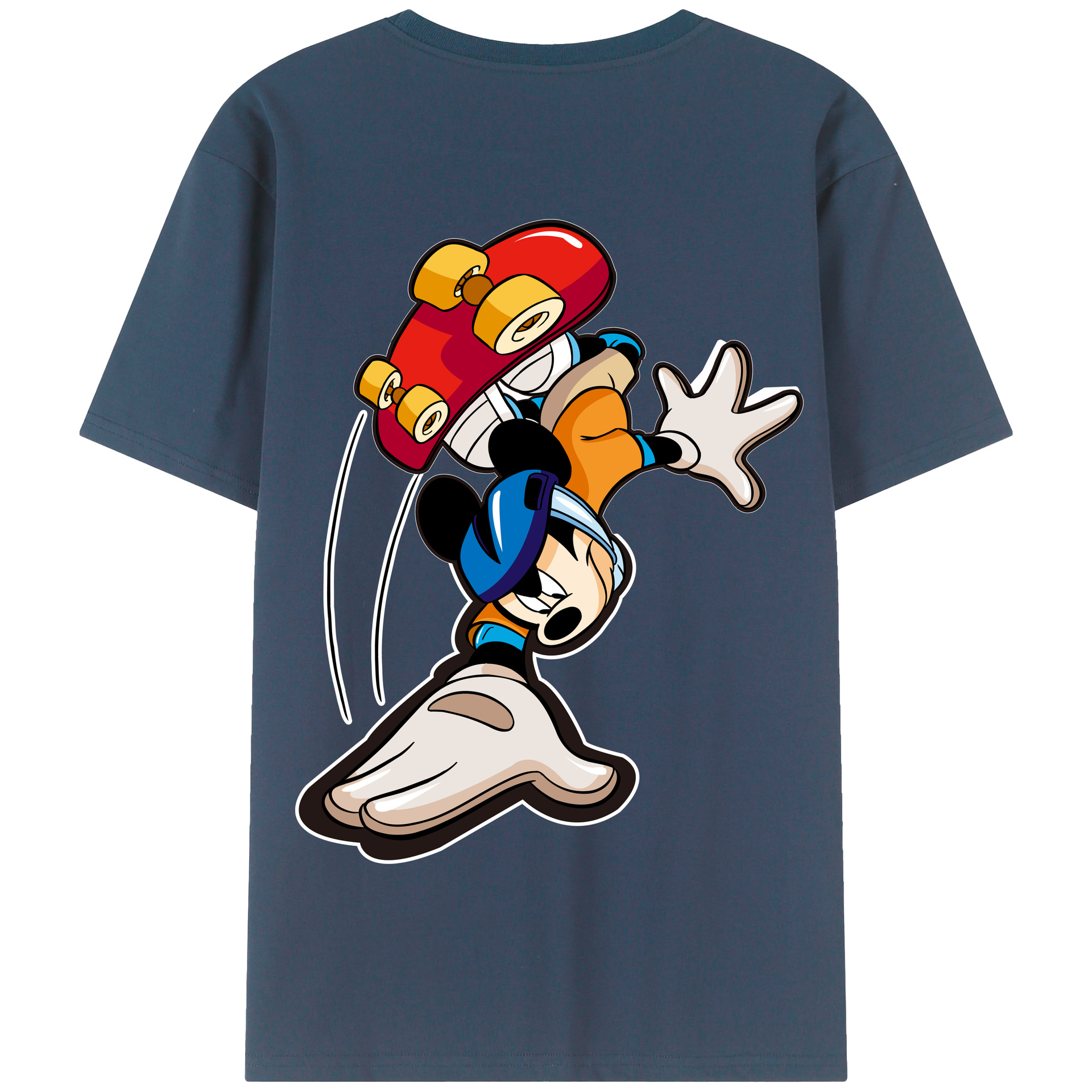 （画像用） ミッキーマウス Mickey Mouse 綿100％半袖Tシャツ（背面プリント）