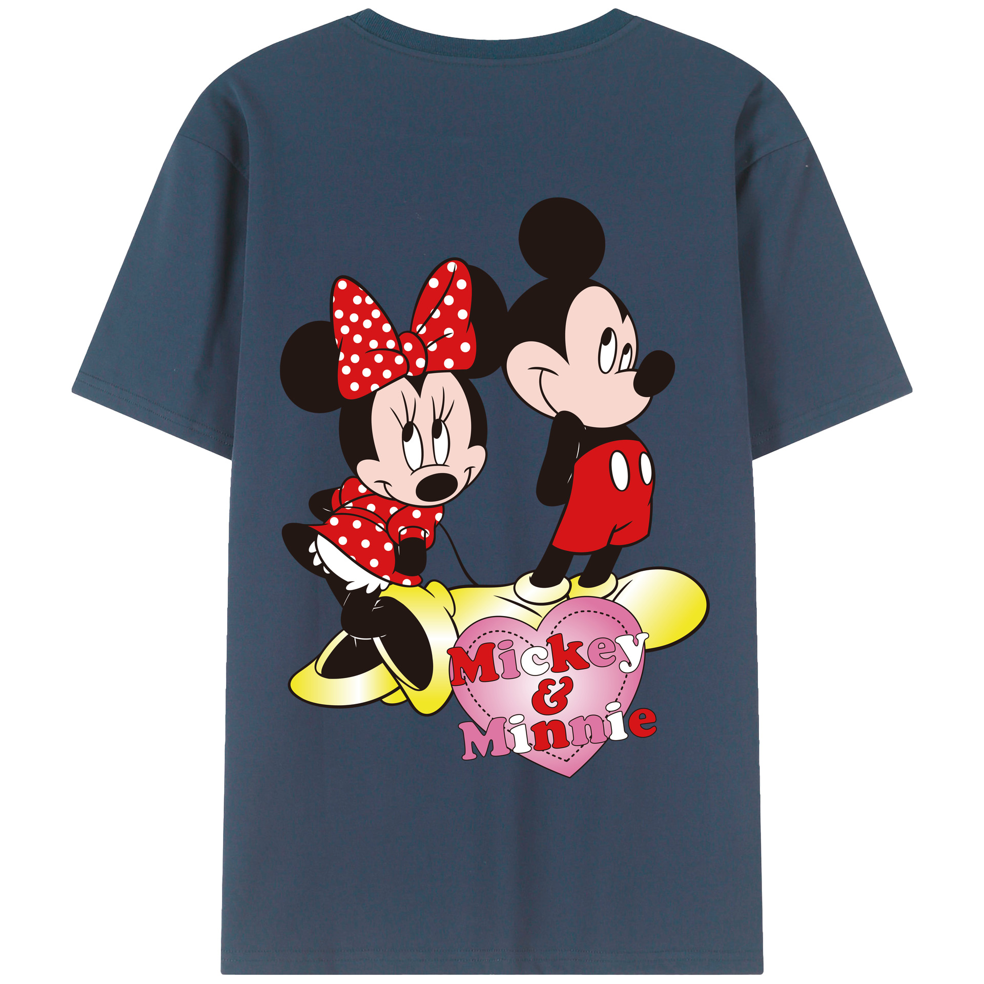 （画像用） ミッキーマウス Mickey Mouse 綿100％半袖Tシャツ（背面プリント）