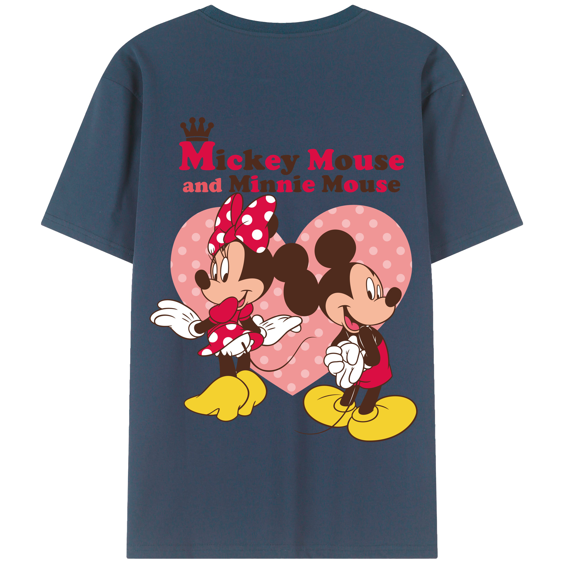 （画像用） ミッキーマウス Mickey Mouse 綿100％半袖Tシャツ（背面プリント）