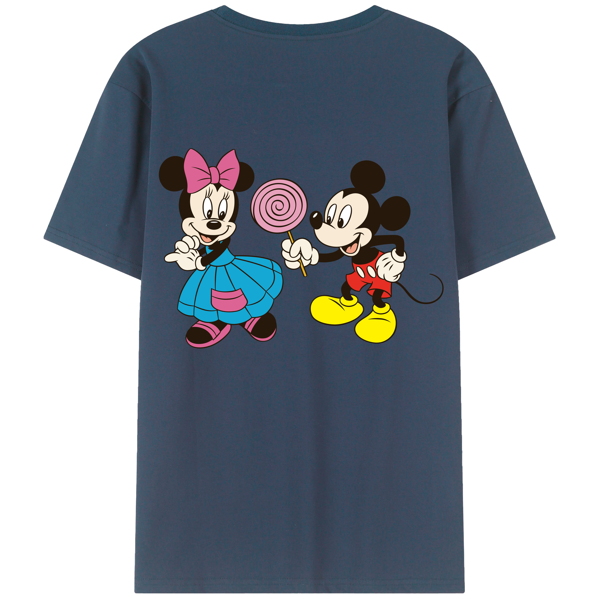 （画像用） ミッキーマウス Mickey Mouse 綿100％半袖Tシャツ（背面プリント）
