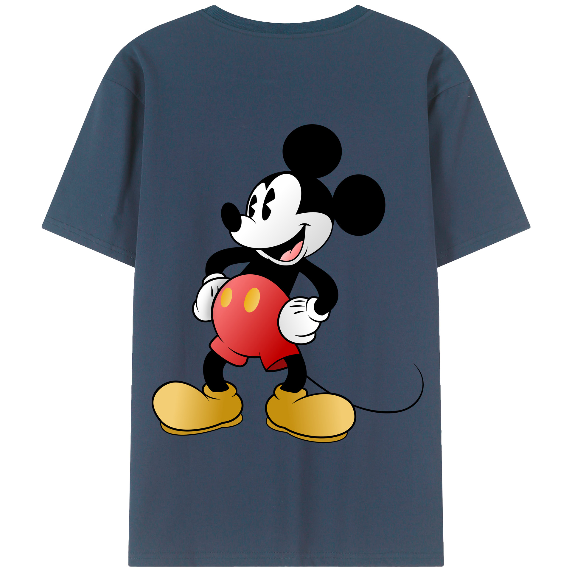 （画像用） ミッキーマウス Mickey Mouse 綿100％半袖Tシャツ（背面プリント）